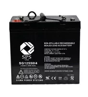 SPS Brand 12V 55 Ah Replacement Battery for Quickie Rehab Q1650 with Extended Range Pkg (Terminal i4) (1 Pack)