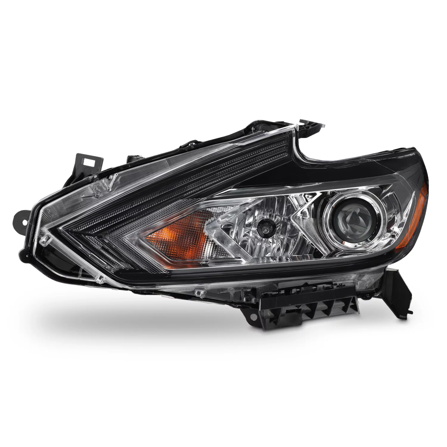 AKKON - Fits 2016 2017 2018 Altima [Halogen Type] w/ Chrome Bezel Headlamp Headlight w/o LED Running Driver Left Side