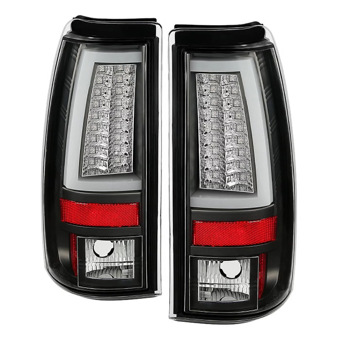 Spyder Chevy Silverado 1500/2500 99-02 (Not Fit Stepside) / GMC Sierra 1500/2500/3500 99-03 Version 2 LED Tail Lights - Black Fits select: 1999-2001 CHEVROLET SILVERADO, 2002-2007 GMC NEW SIERRA