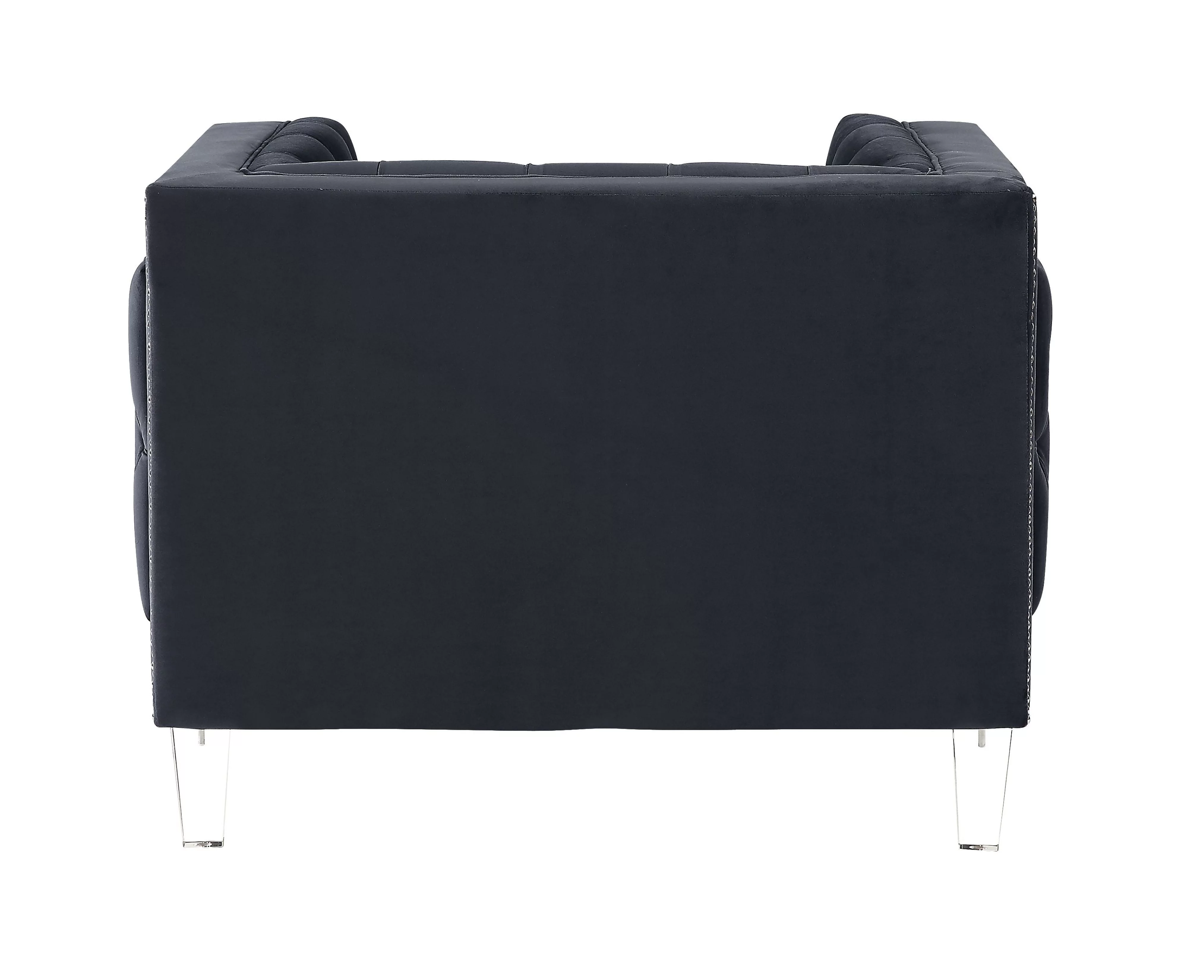 ACME Ansario Chair, Charcoal Velvet 56462