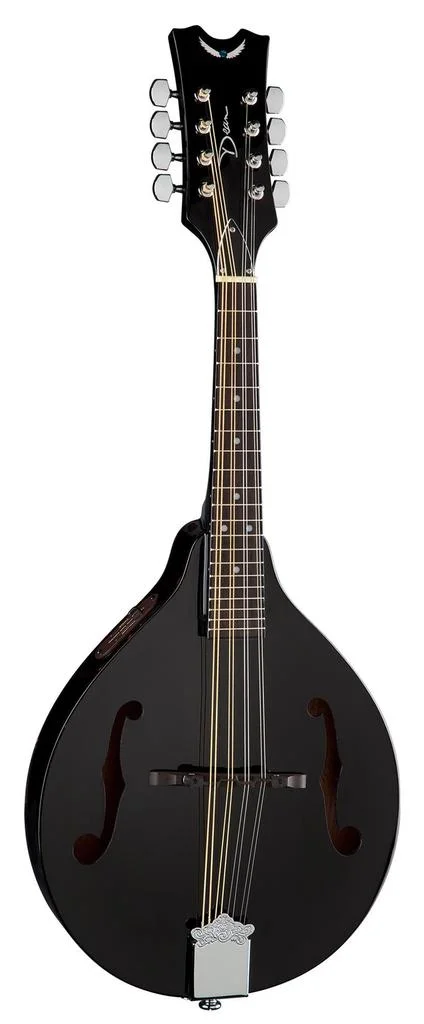 Dean Tennessee A Style Acoustic-Electric Mandolin, Classic Black, TNAE CBK