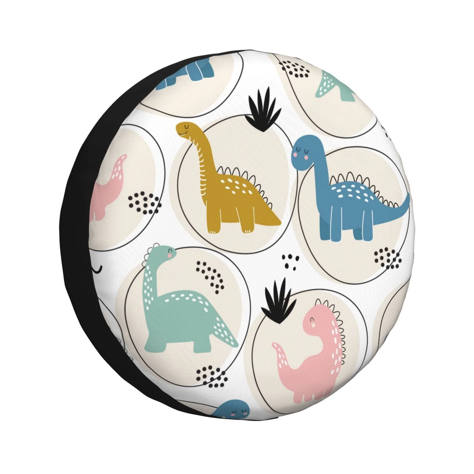 Easygdp Cute Dinosaurs Wheel Sun Guard, Spare Tire Cover,Universal Trailer Suv Truck Camper Travel,Easy To Install And Remove -17 Inch