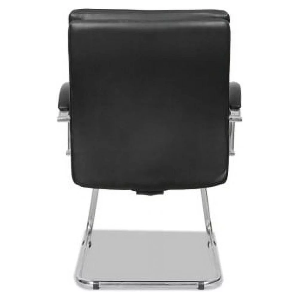 Neratoli Slim Profile Guest Chair 23.81'' x 27.16'' x 36.61'', Black Seat/Black Back, Chrome Base
