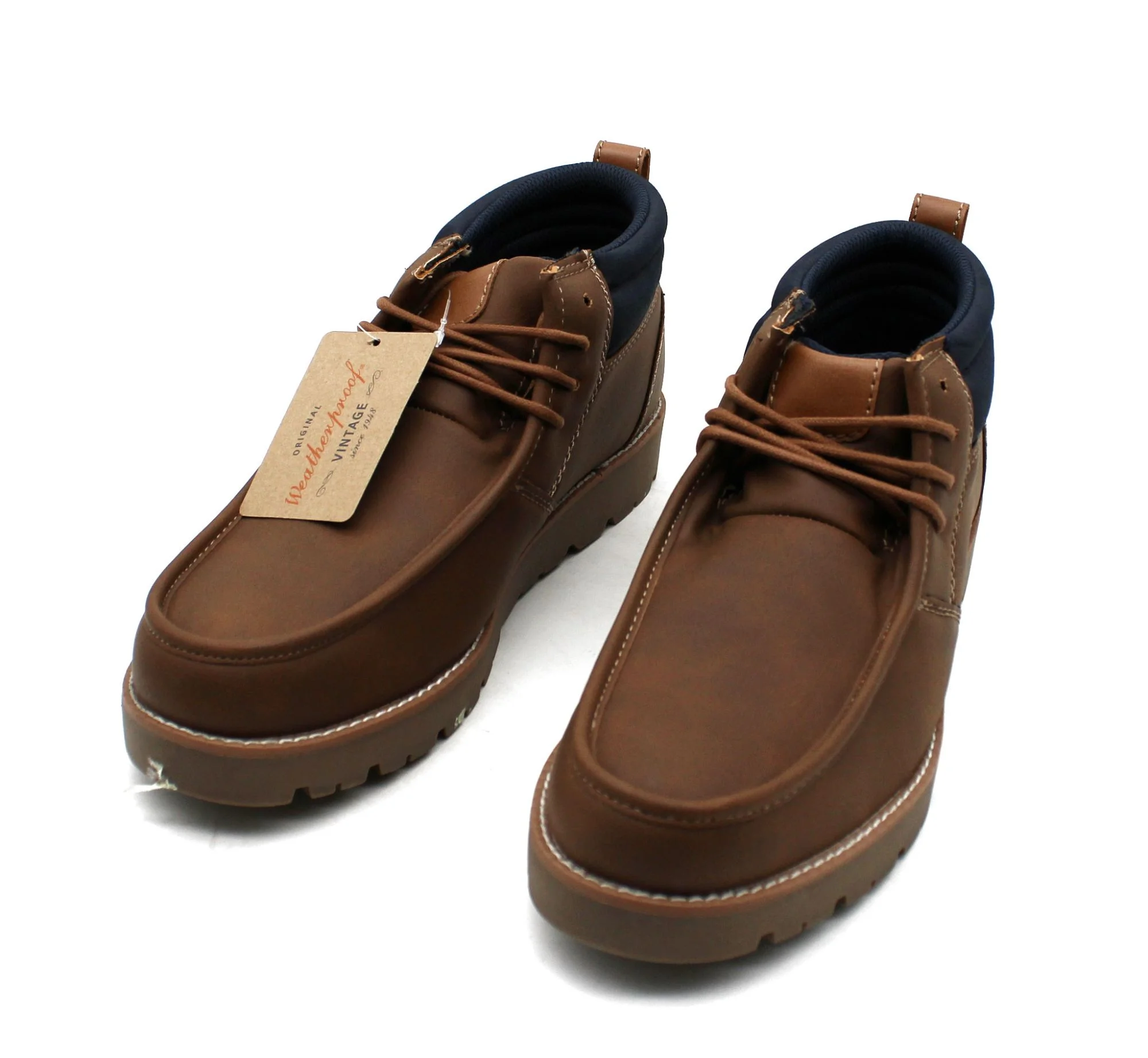 Timeless Charm Meets Weatherproof Vintage Men's Faux-Leather Chukka Boots(size 10)