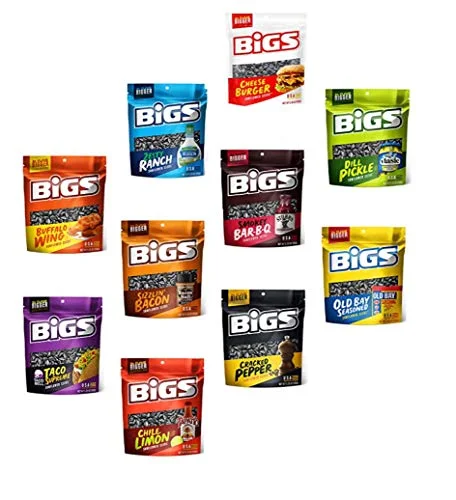 BIGS Sunflower Seeds Variety Gift Sampler - Old Bay Seasoning, Sizzlin' Bac