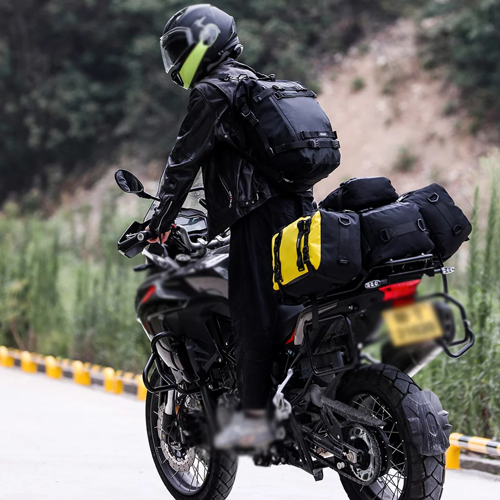 Rhinowalk Large Capacity Motorcycle Bag Waterproof Luggage Pack Multi-Function Motorbike Saddle Rack Trunk Luggage Bags