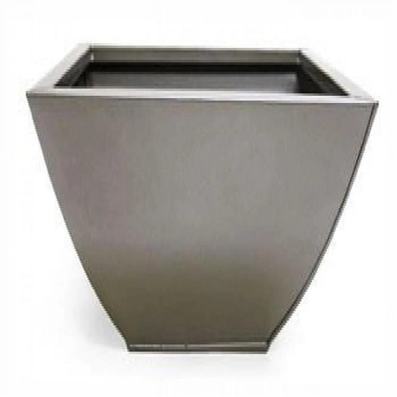 AI-GA2265MDG-Q02 Dark Gray Metallic Finish Tapered Metal Planter - Set of 2