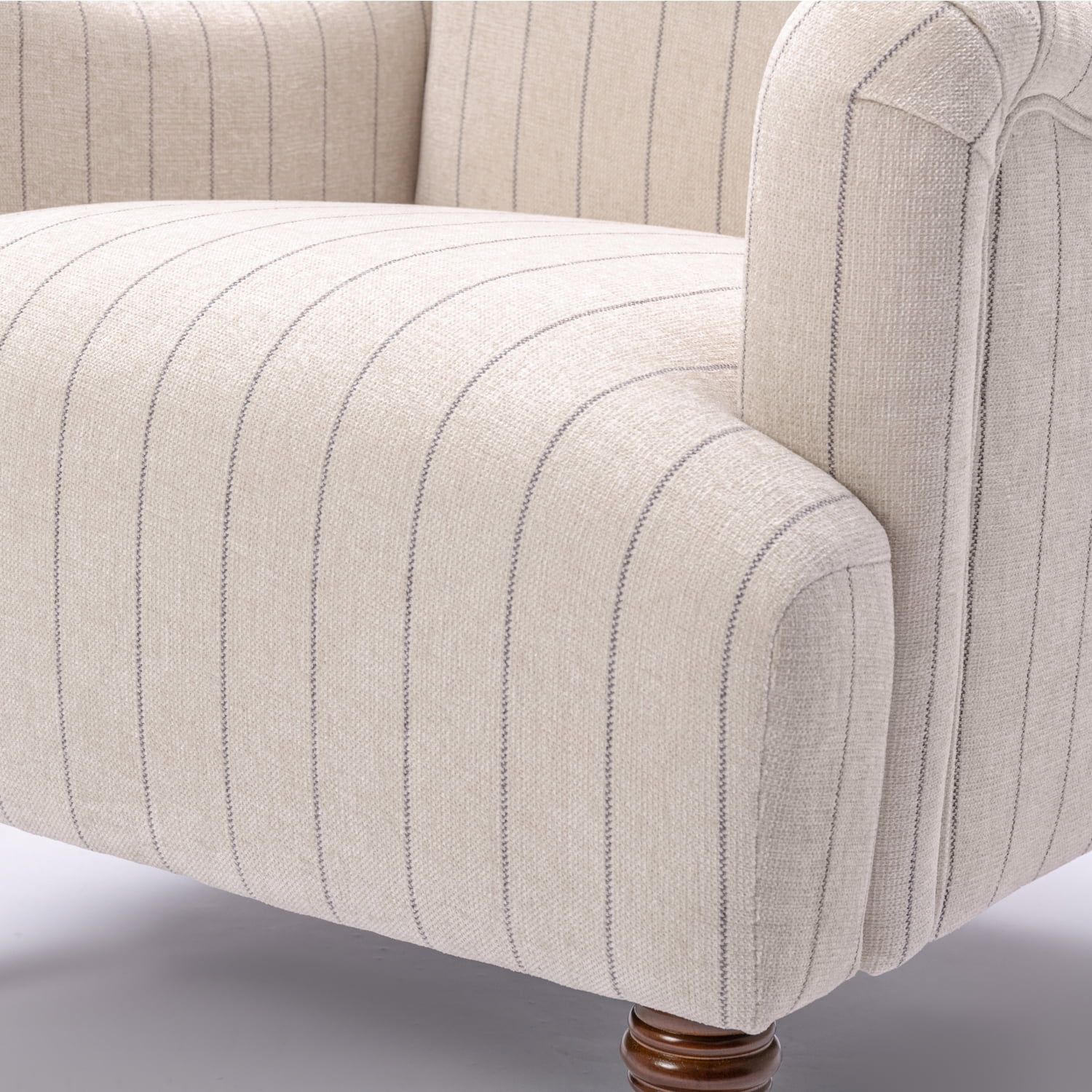 DeeHome Sylvia Sea Oat Striped Arm Chair