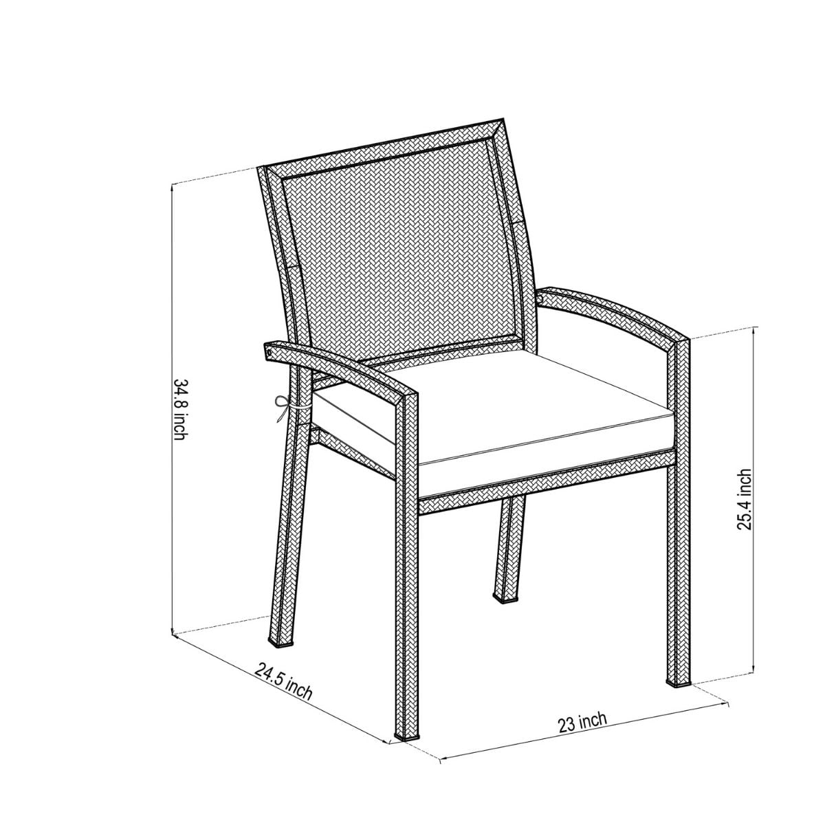 Amazonia Willow 9-Piece Solid Wood 100% FSC Patio Dining Set