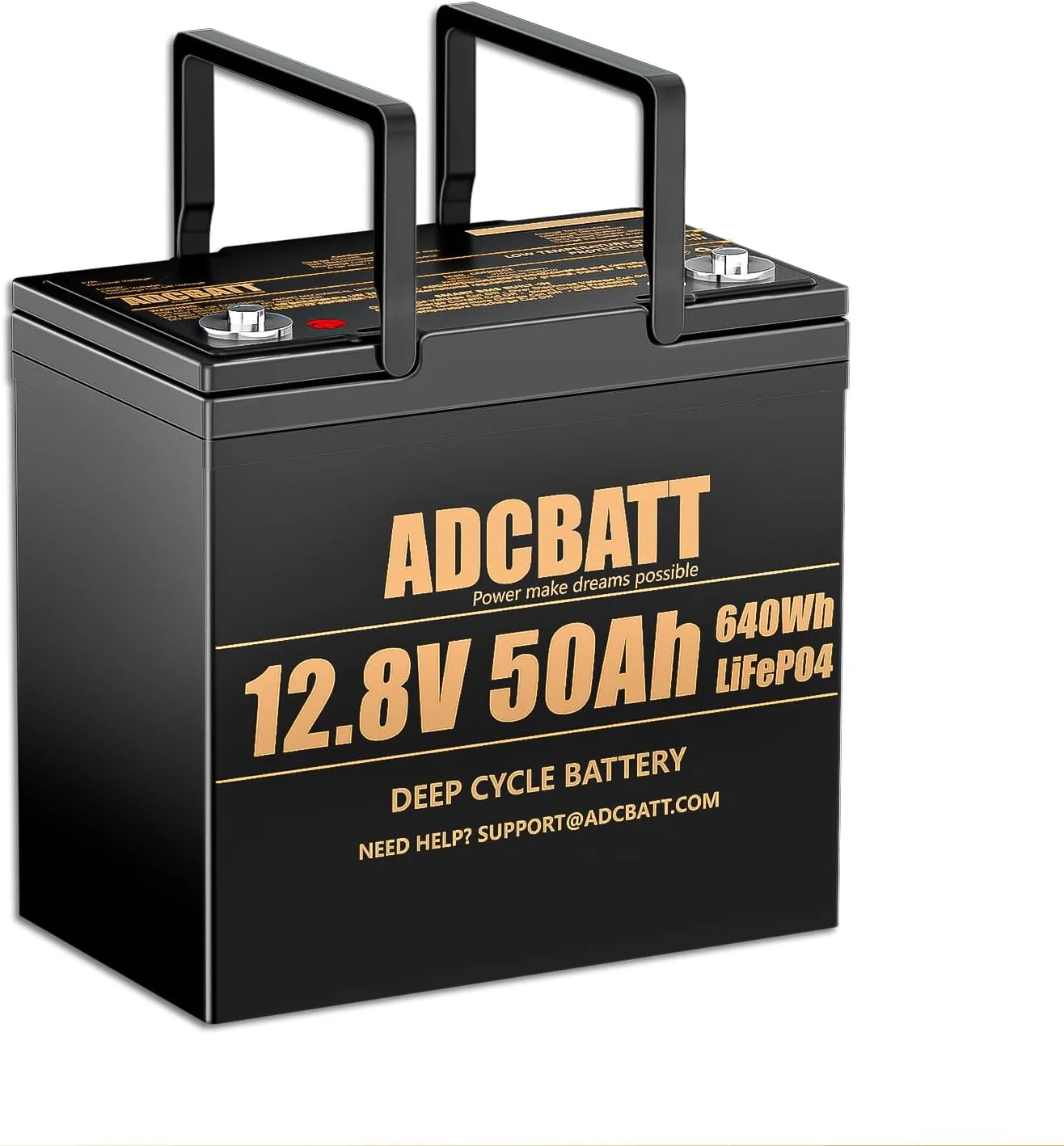 Adcbatt 12V 50Ah Lithium LiFePO4 Battery with Low Temp Cut-off for RV,Trolling Motor, Backup
