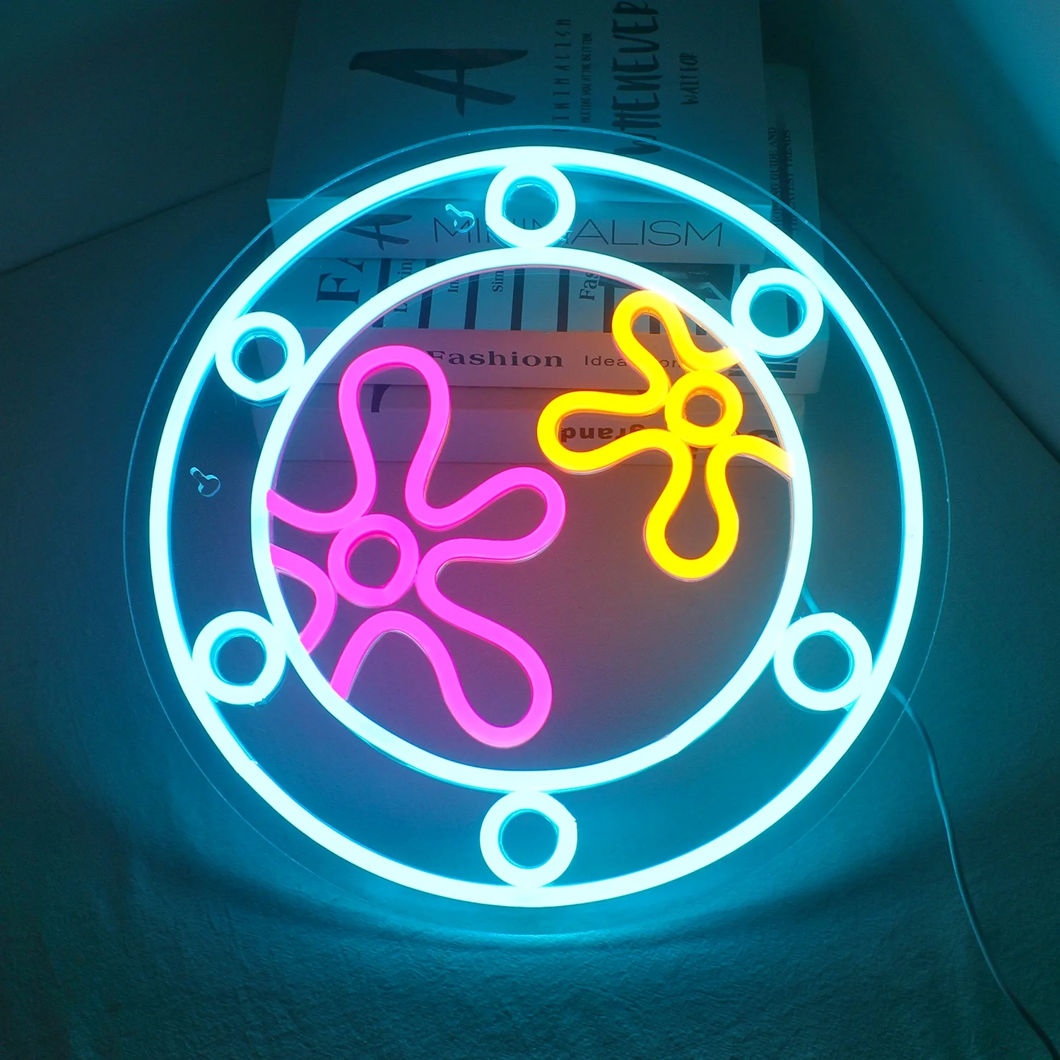 Wanxing Ocean World Porthole LED Neon Light Signs USB Power for Home Game Room Party Decoration