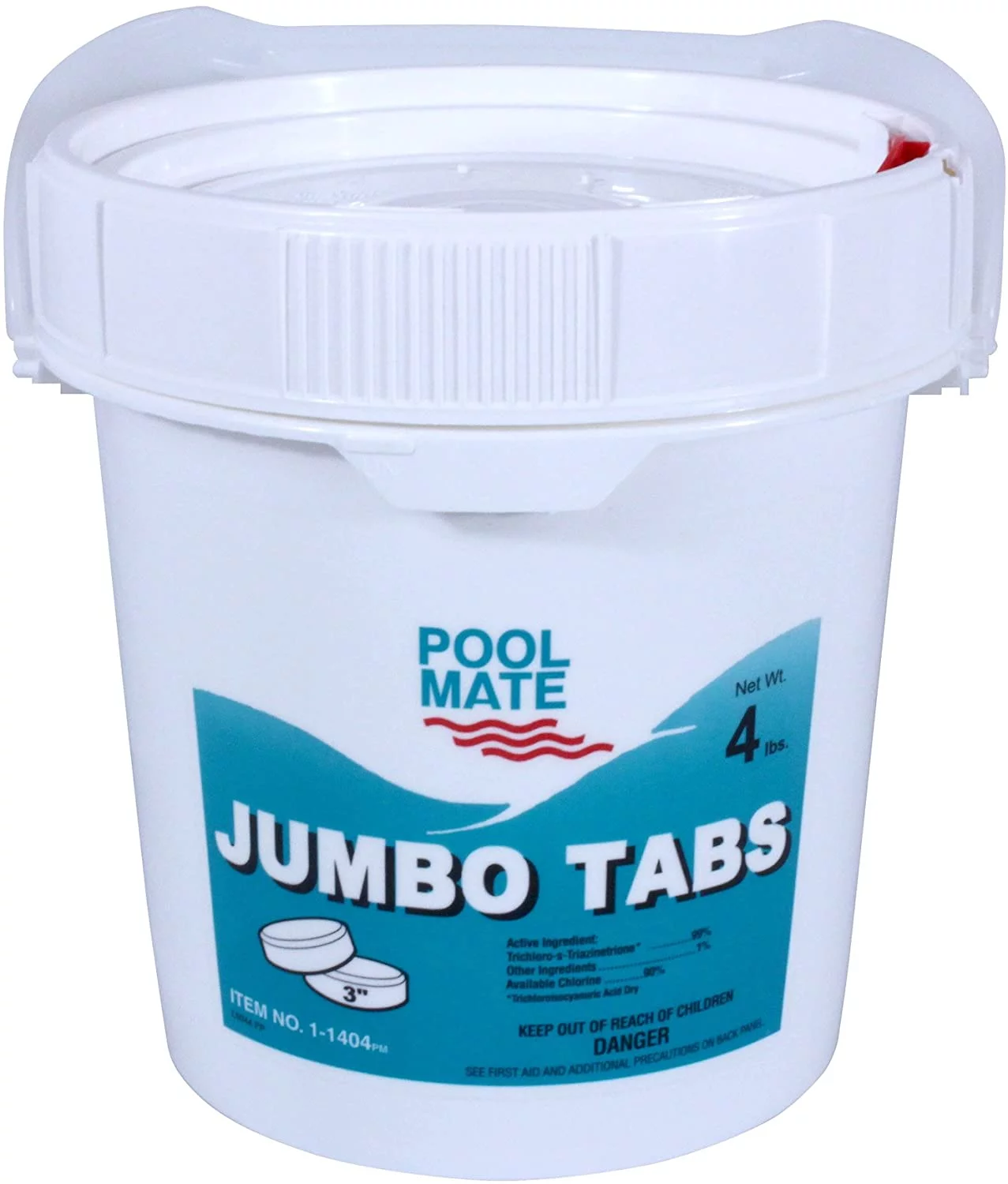 Pool Mate 1-1404 Jumbo 3-Inch Swimming Pool Chlorine Tablets, 4-Pounds
