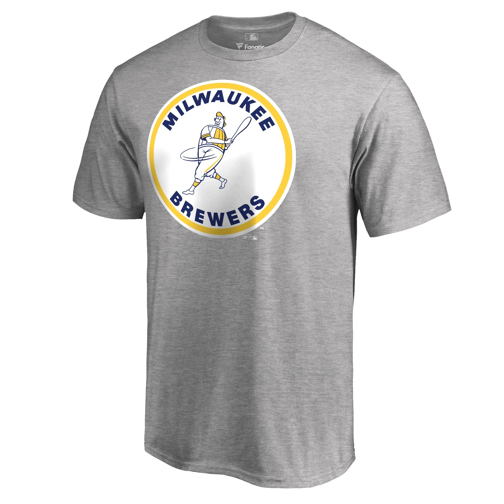 Men's Fanatics Ash Milwaukee Brewers Cooperstown Collection Forbes T-Shirt