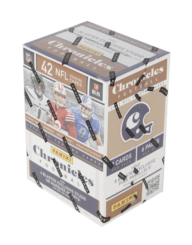 NFL Panini 2022 Chronicles Football Trading Card BLASTER Box (6 Packs, Fanatics)