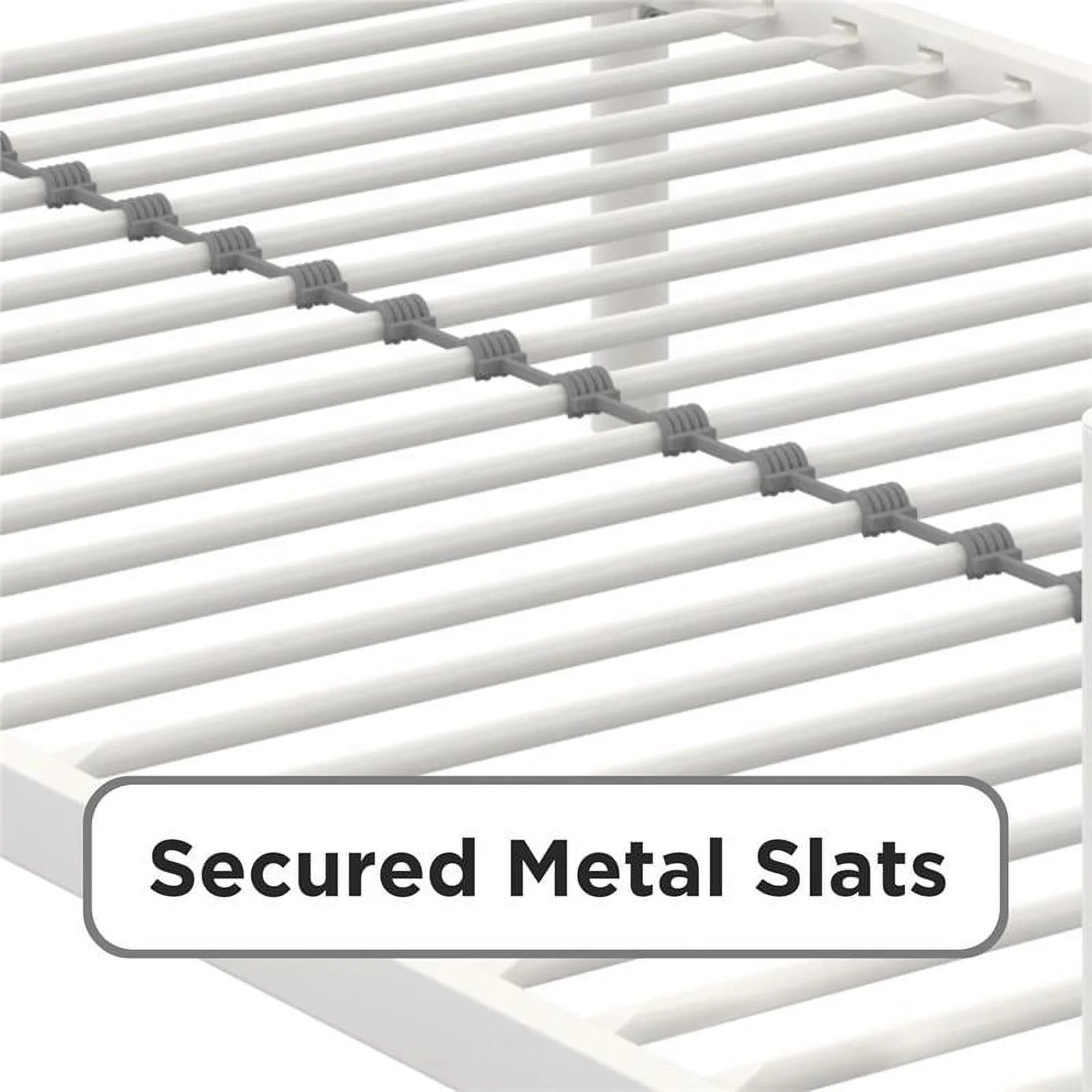 Max & Finn Karcey Twin Metal Loft Bed in White