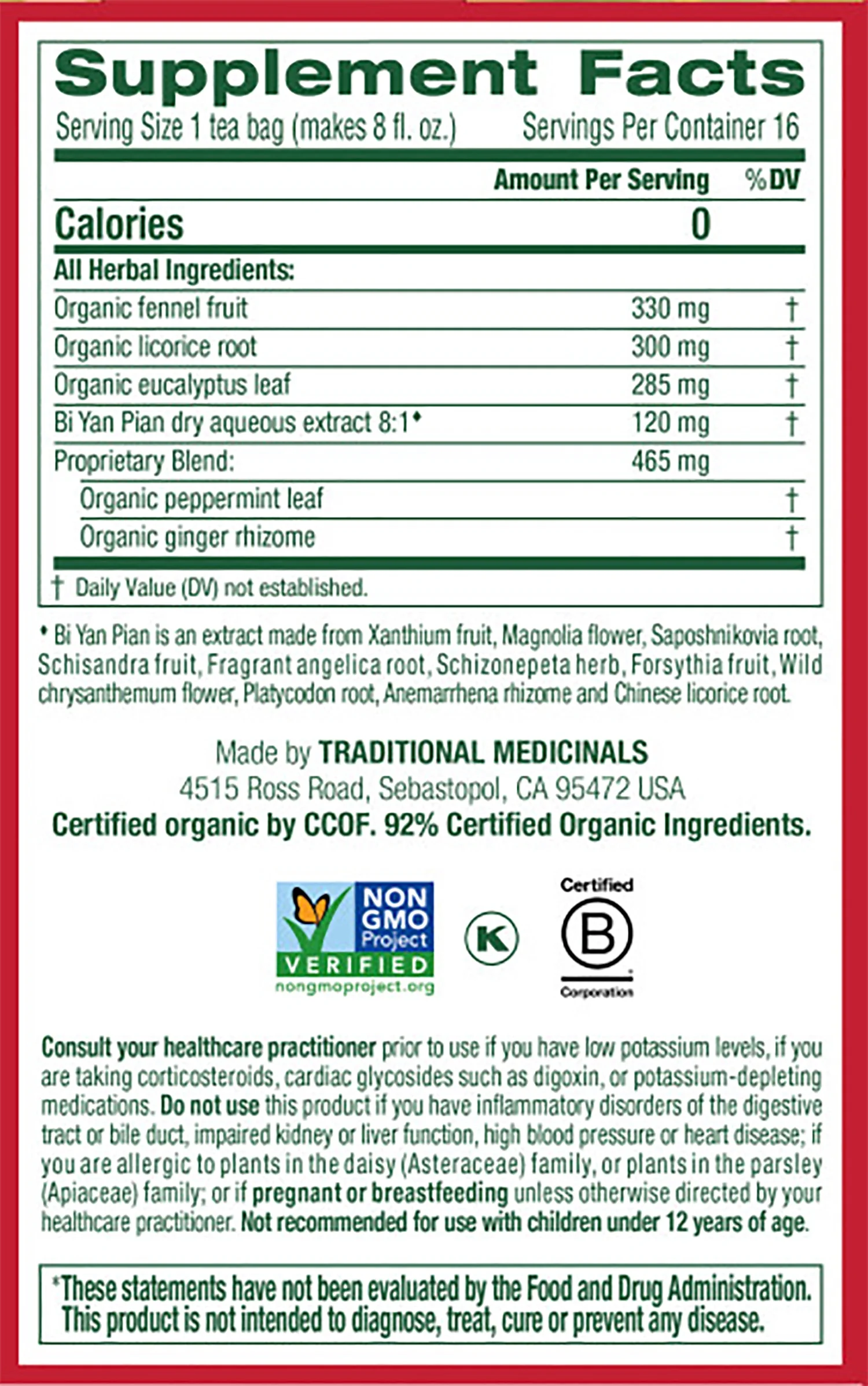 Traditional Medicinals Tea Cold Season Sampler Variety Pack (3 ct)