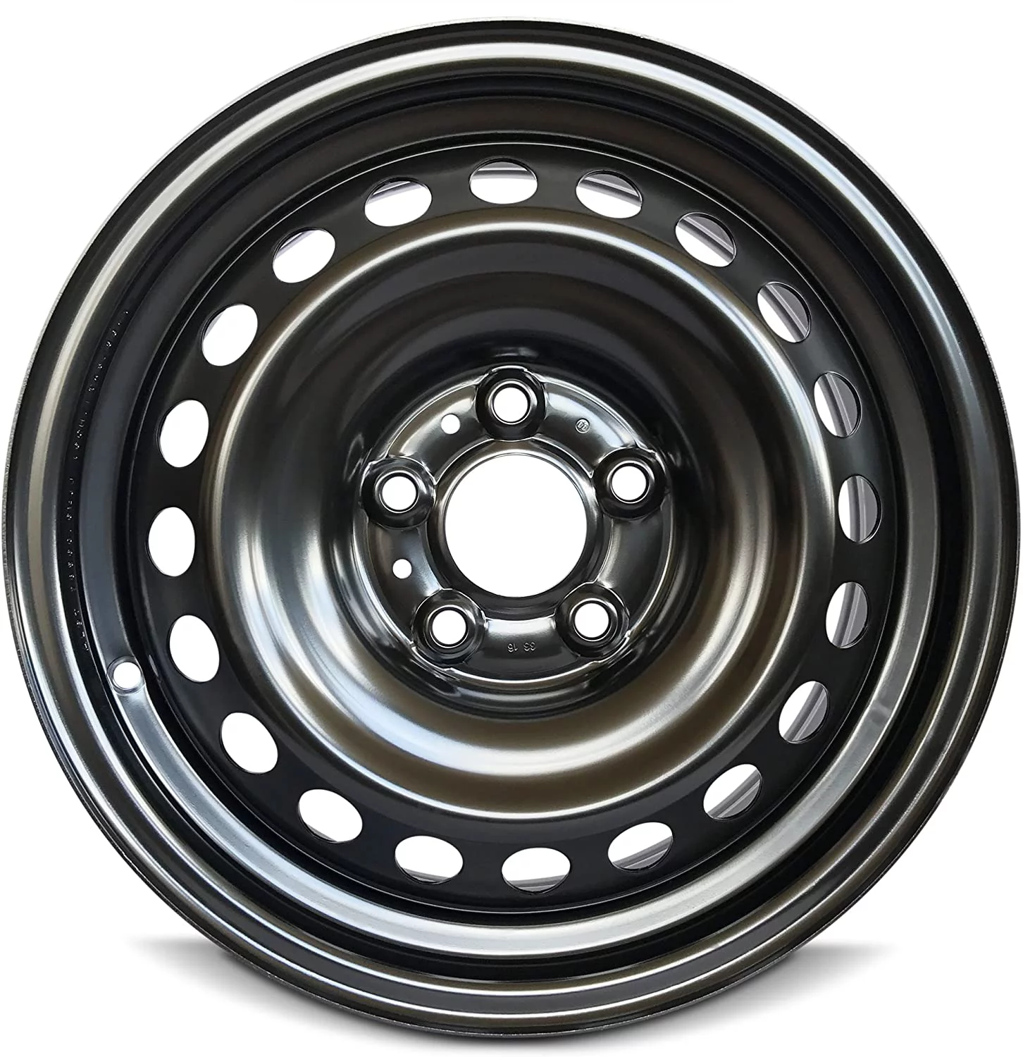 Wheel For 2008-2015 Nissan Rogue 16 inch 5 Lug Black Steel Rim Fits R16 Tire