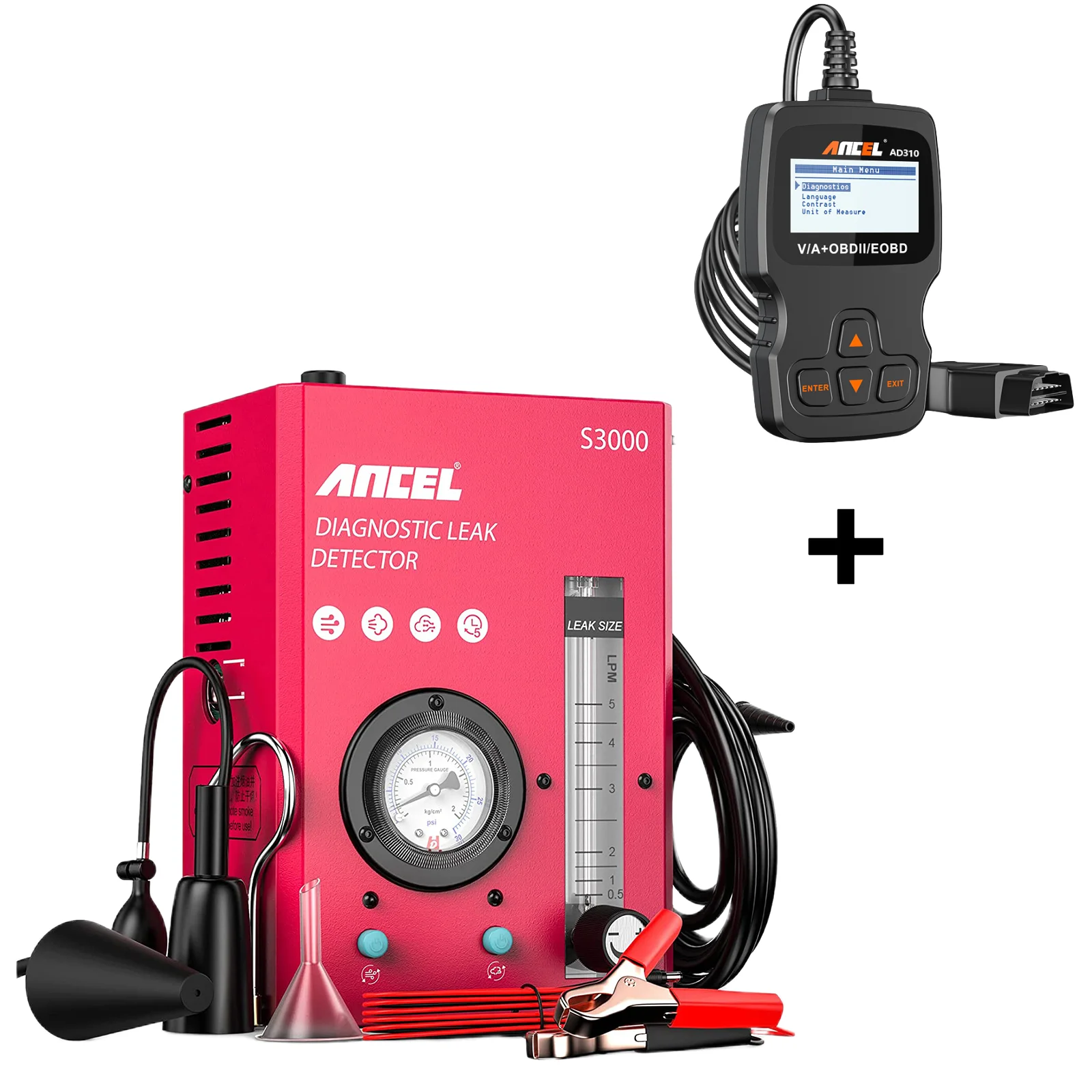 Ancel S3000 Car Smoke Machine Leak Detector All Pipe EVAP Vacuum Leakage Locator Automotive Truck