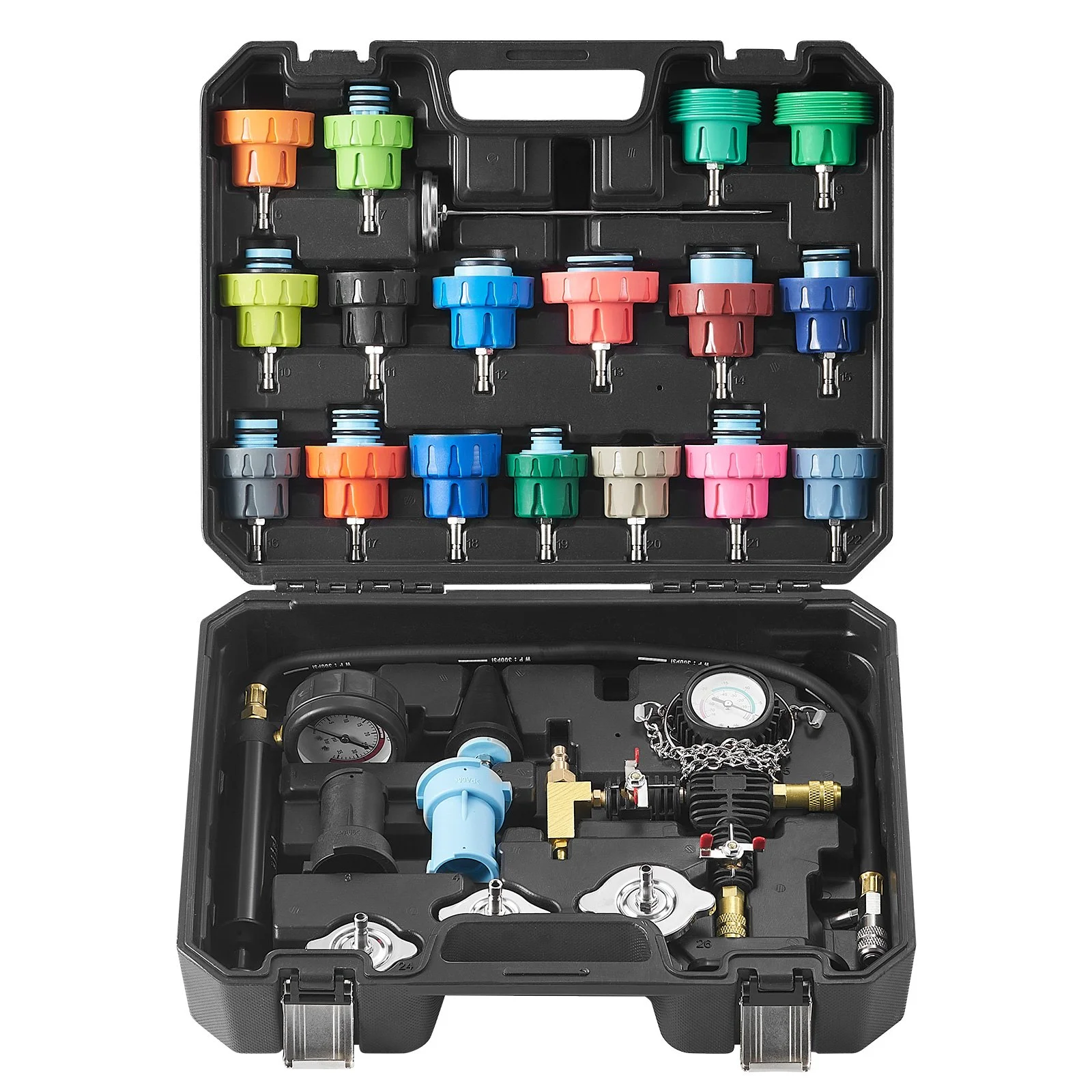 VEVOR 28-Piece Radiator Pressure Tester and Coolant Vacuum Purge & Refill Kit with Adapters