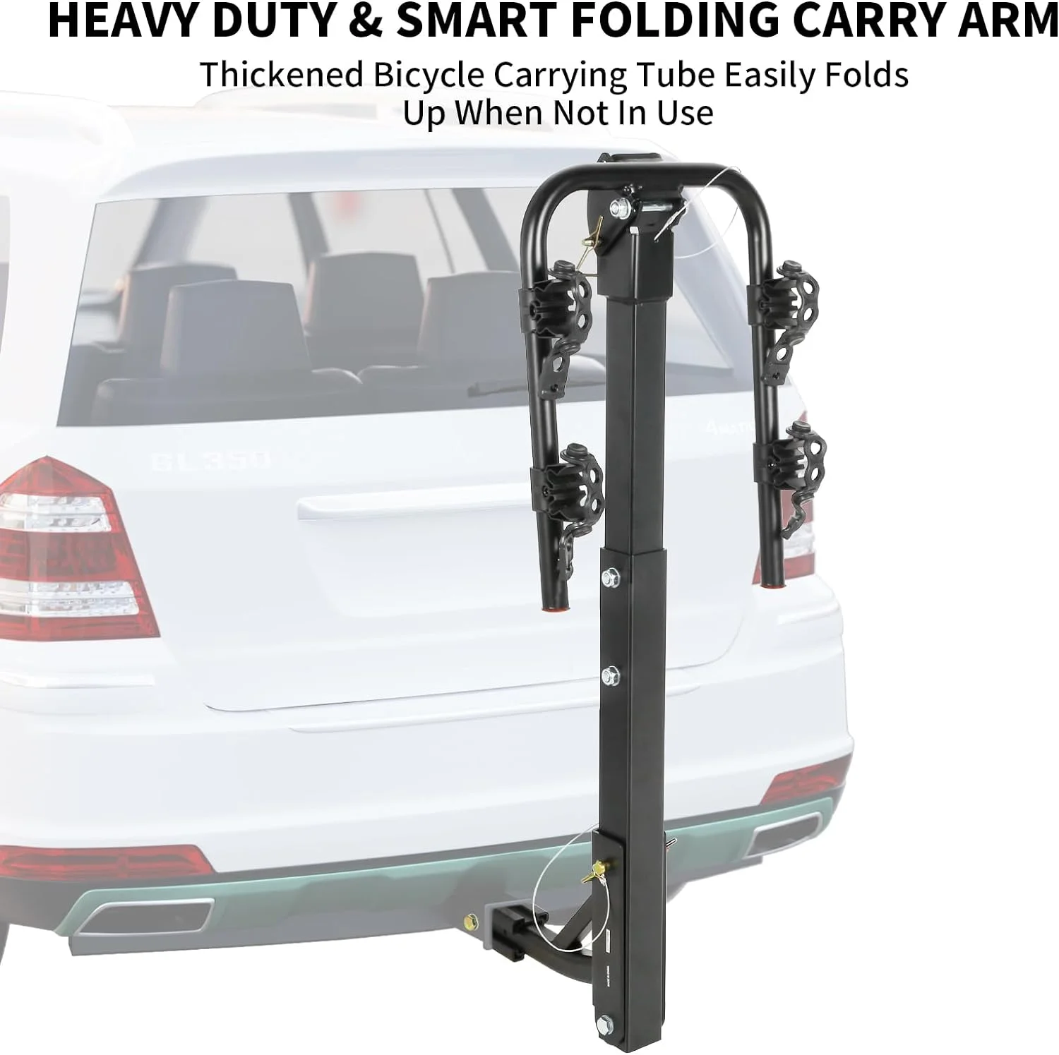 2-Bike Hitch Mount Rack with 1-1/4