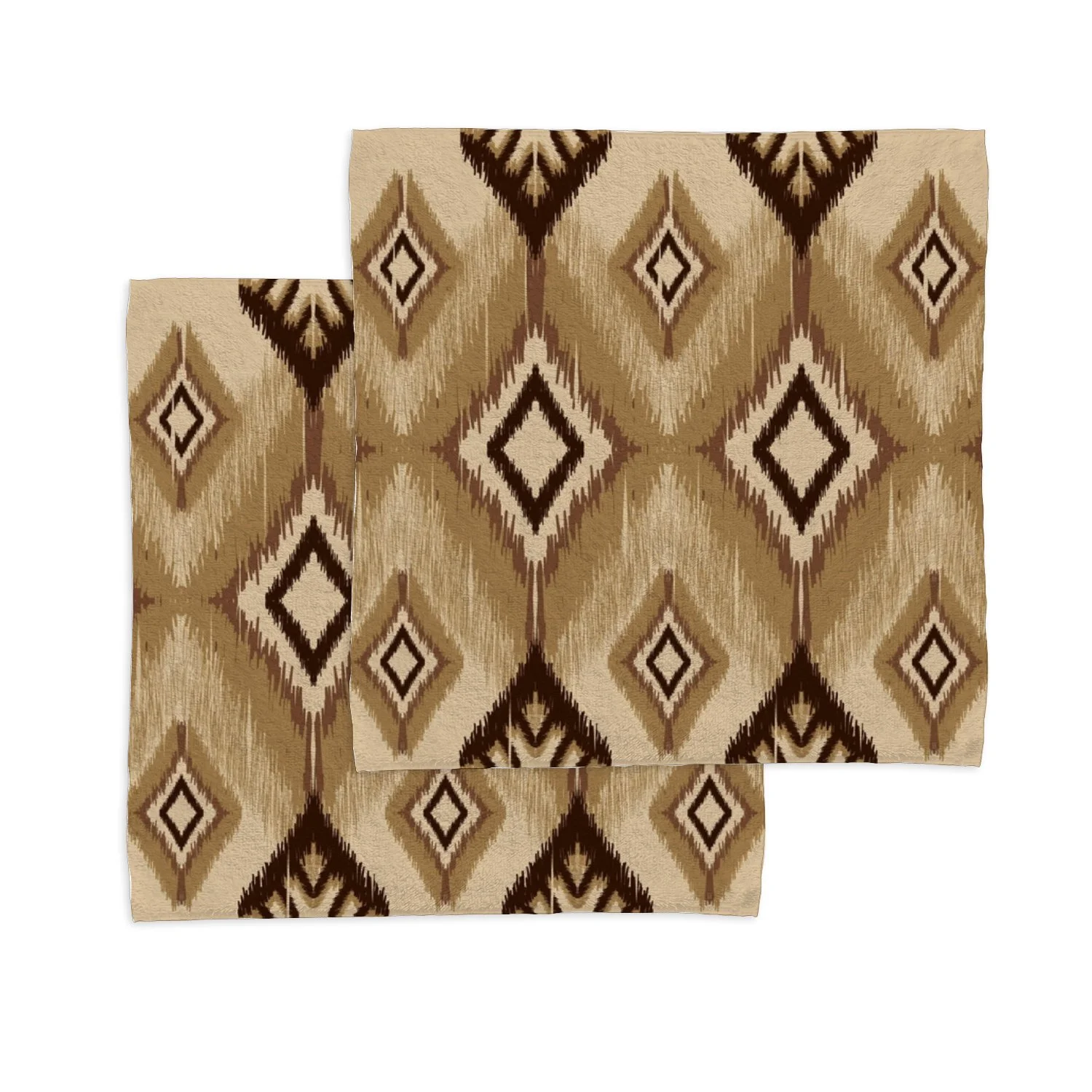 ANYWAY.GO 4 pack Baby Washcloths - 12 x 12 Inch Super Soft Baby Towels - 100% Cotton Highly Absorbent Wash Cloths for Face and Body,African Ikat Paisley Embroidery