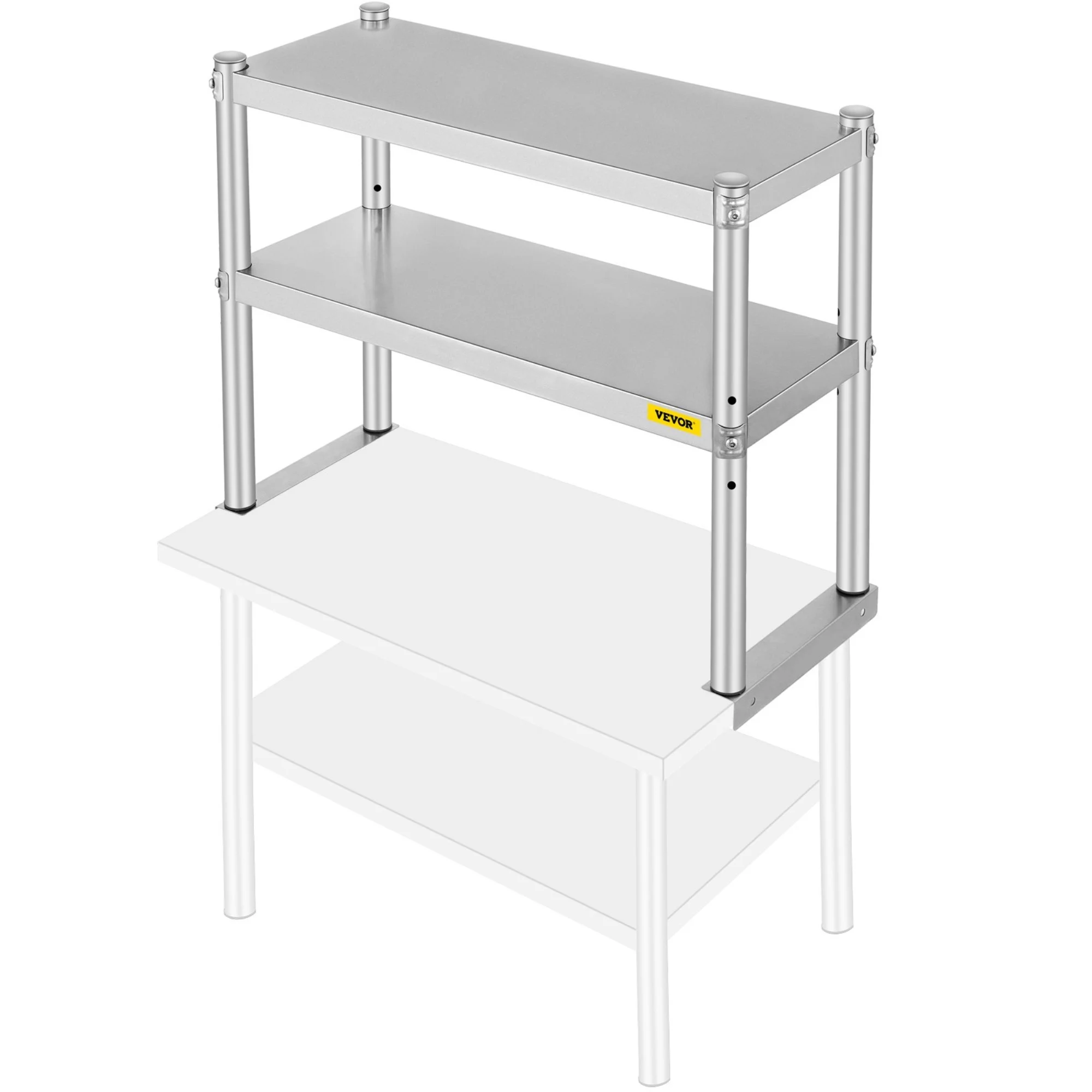 Vevor Double Overshelf Stainless Steel Overshelf 2-tier 12