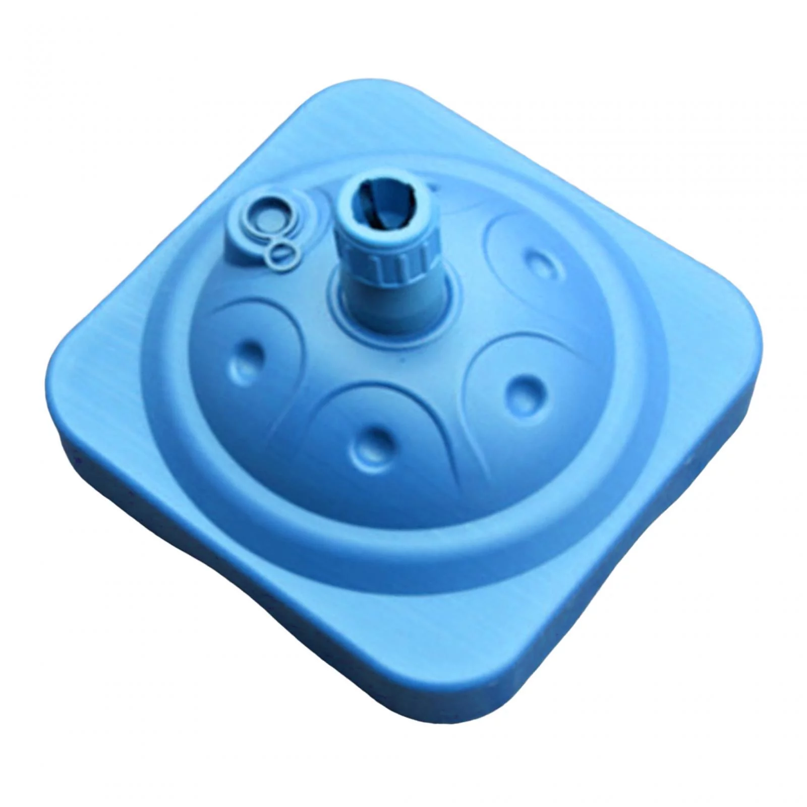 Fillable Umbrella Base Parasol Base Free Standing 10kg Capacity Square Heavy Duty Market Stand Umbrella Holder for Lawn Outdoor Garden Blue