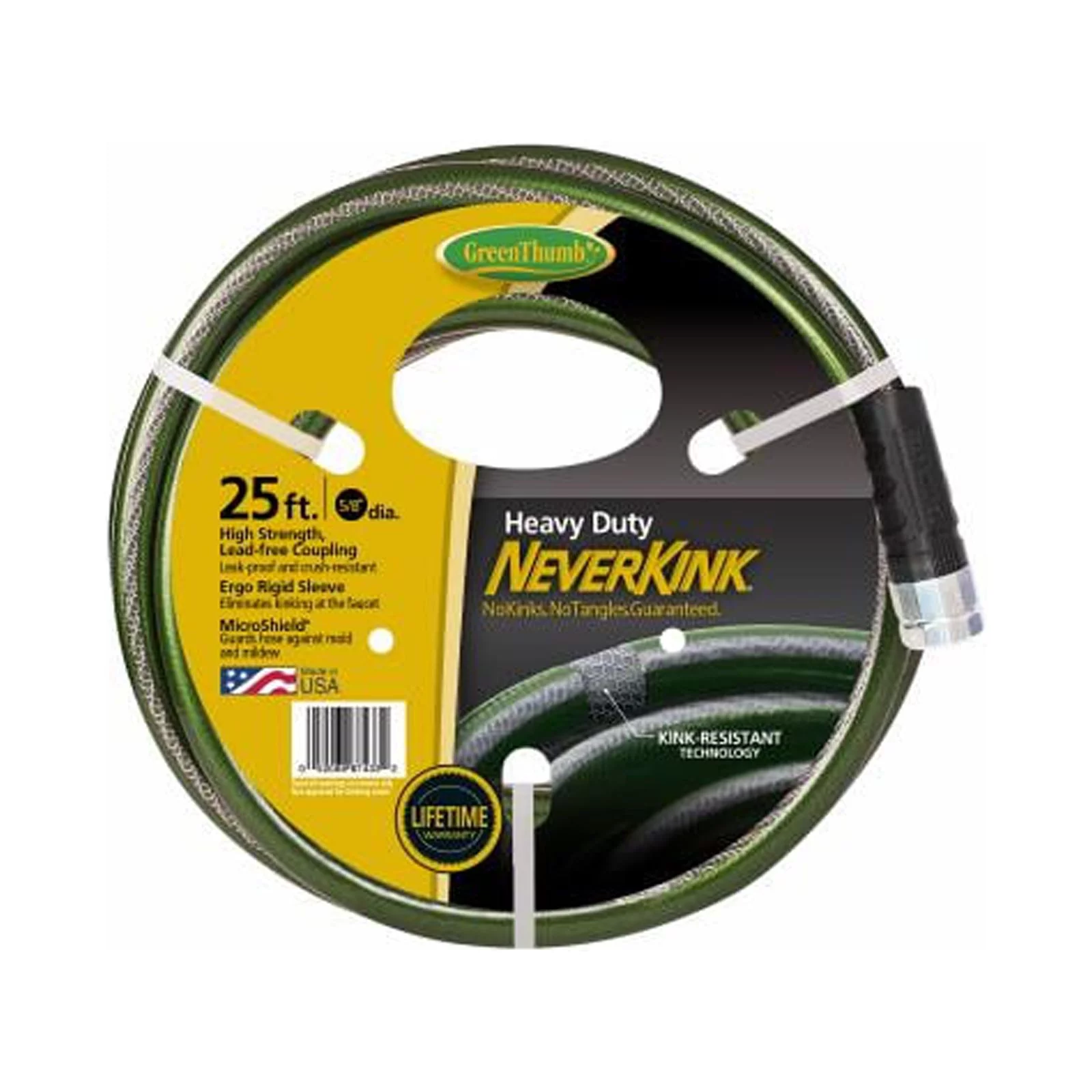Neverkink Garden Hose, Heavy-duty, 5/8