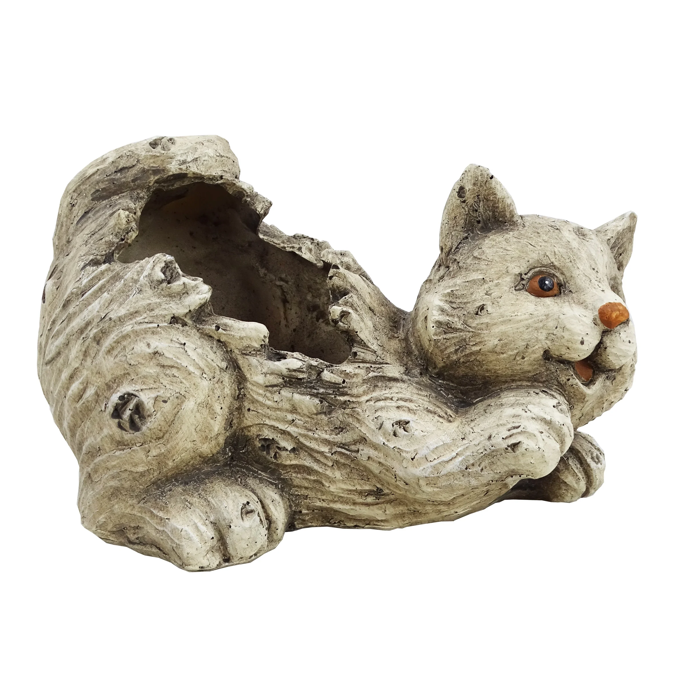 Alpine Corporation Cat Planter w/o Plants with Drainage Hole
