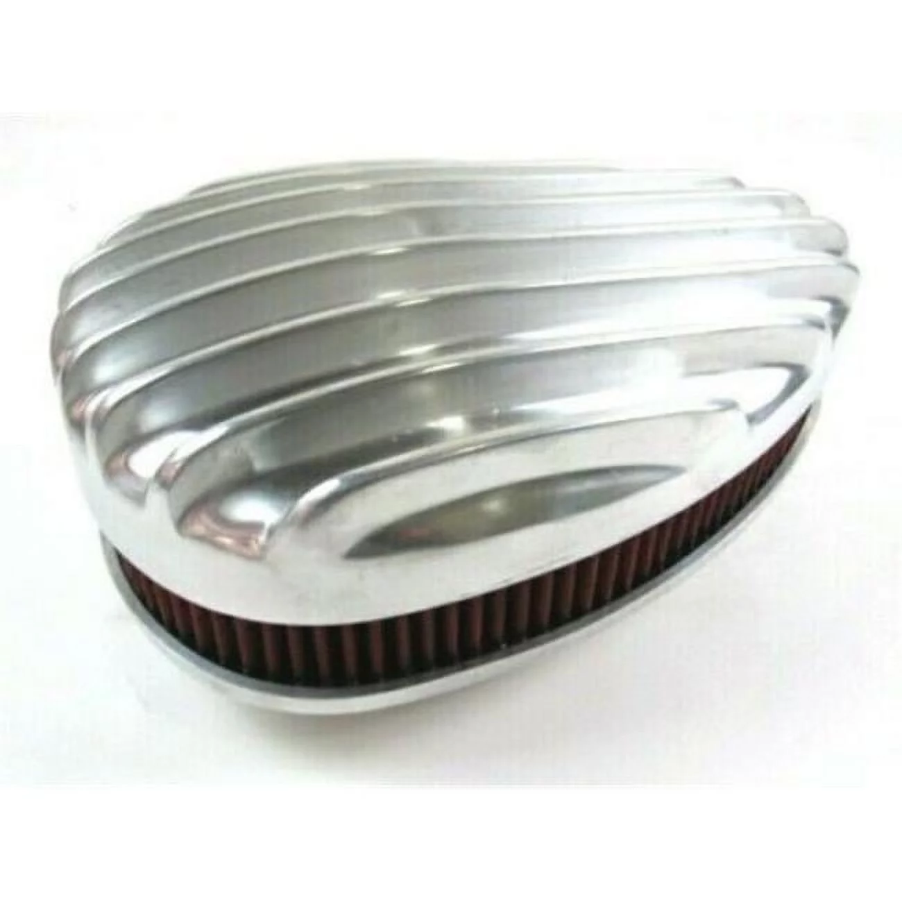 Finned Tear Drop Air Cleaner with Washable Element & Dual Carb, Full Polished