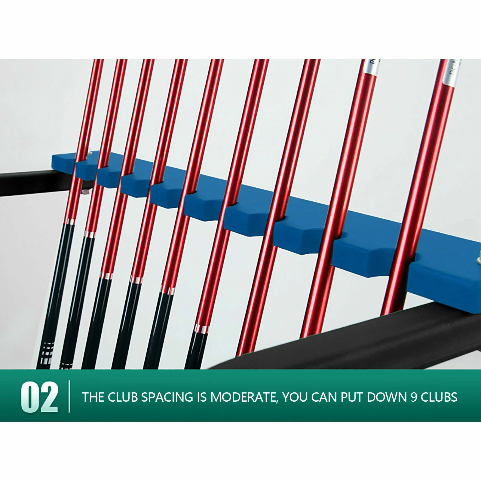 9 Metal Clubs Stand Golf Club Organizer Golf Putter Storage Display Rack