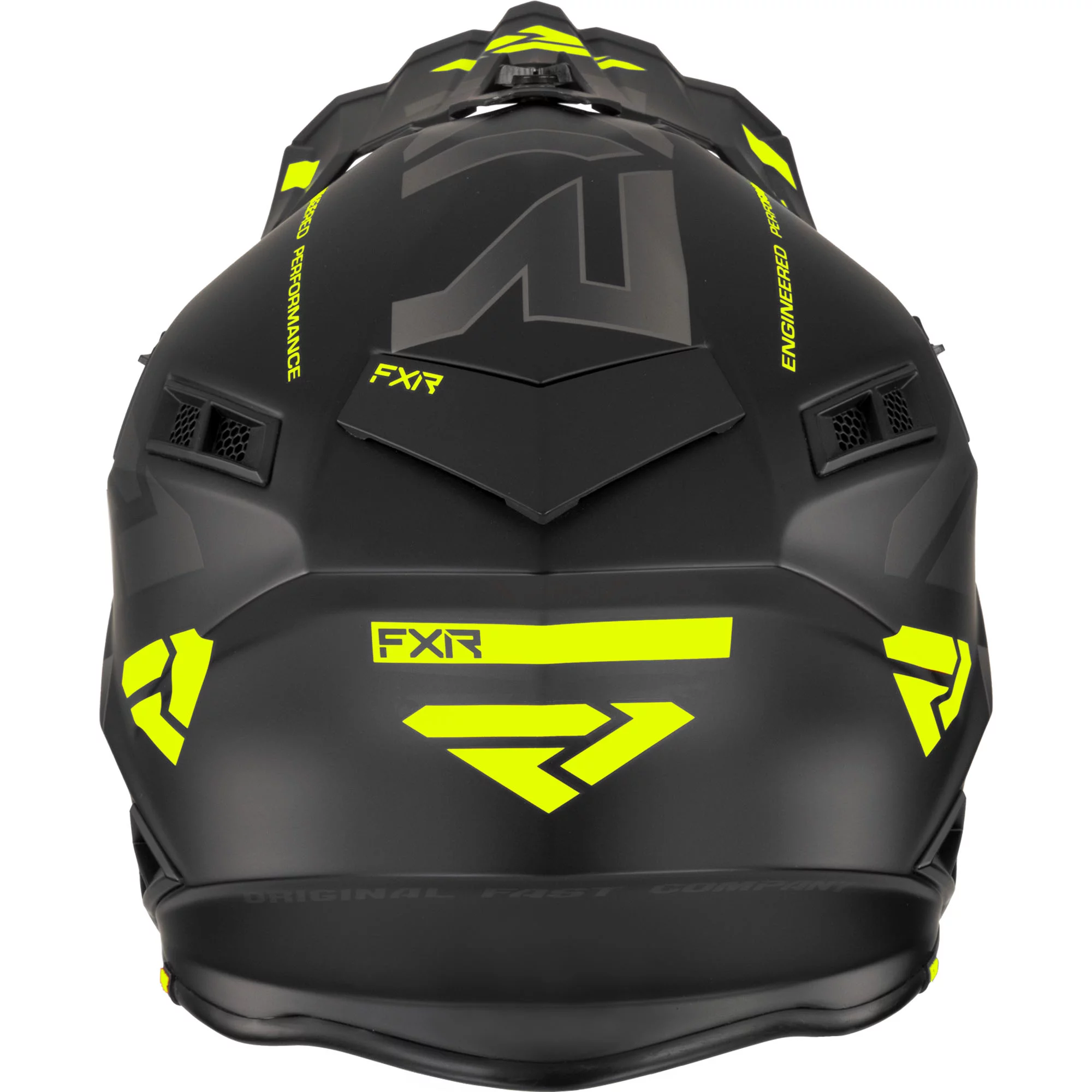 FXR  Helium Race Div Helmet D-Ring Super-Lite 365 Vent Nose Guard FMVSS 218 Black Hi-Vis - 220603-1065-04