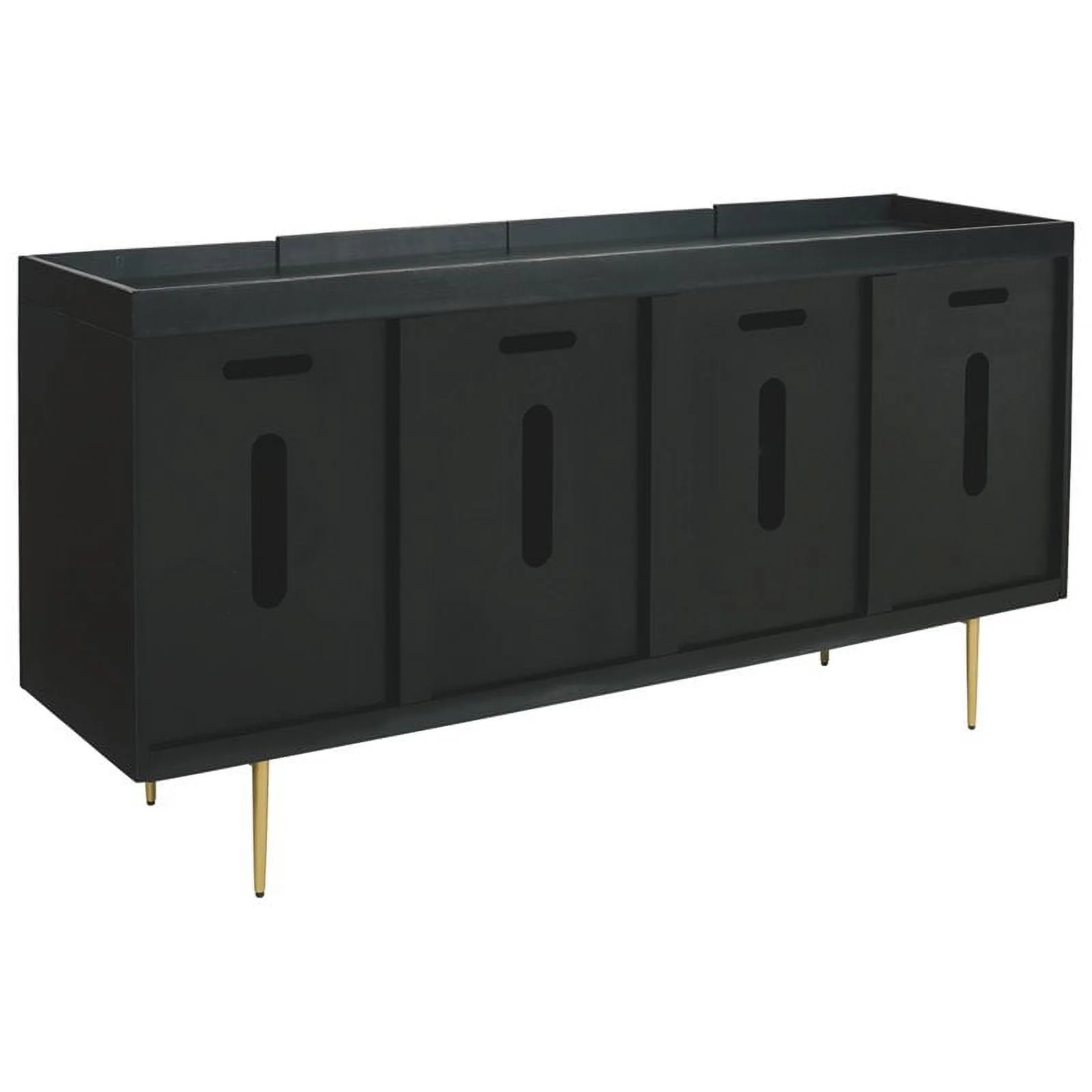Bowery Hill Accent Cabinet in Black and Gold