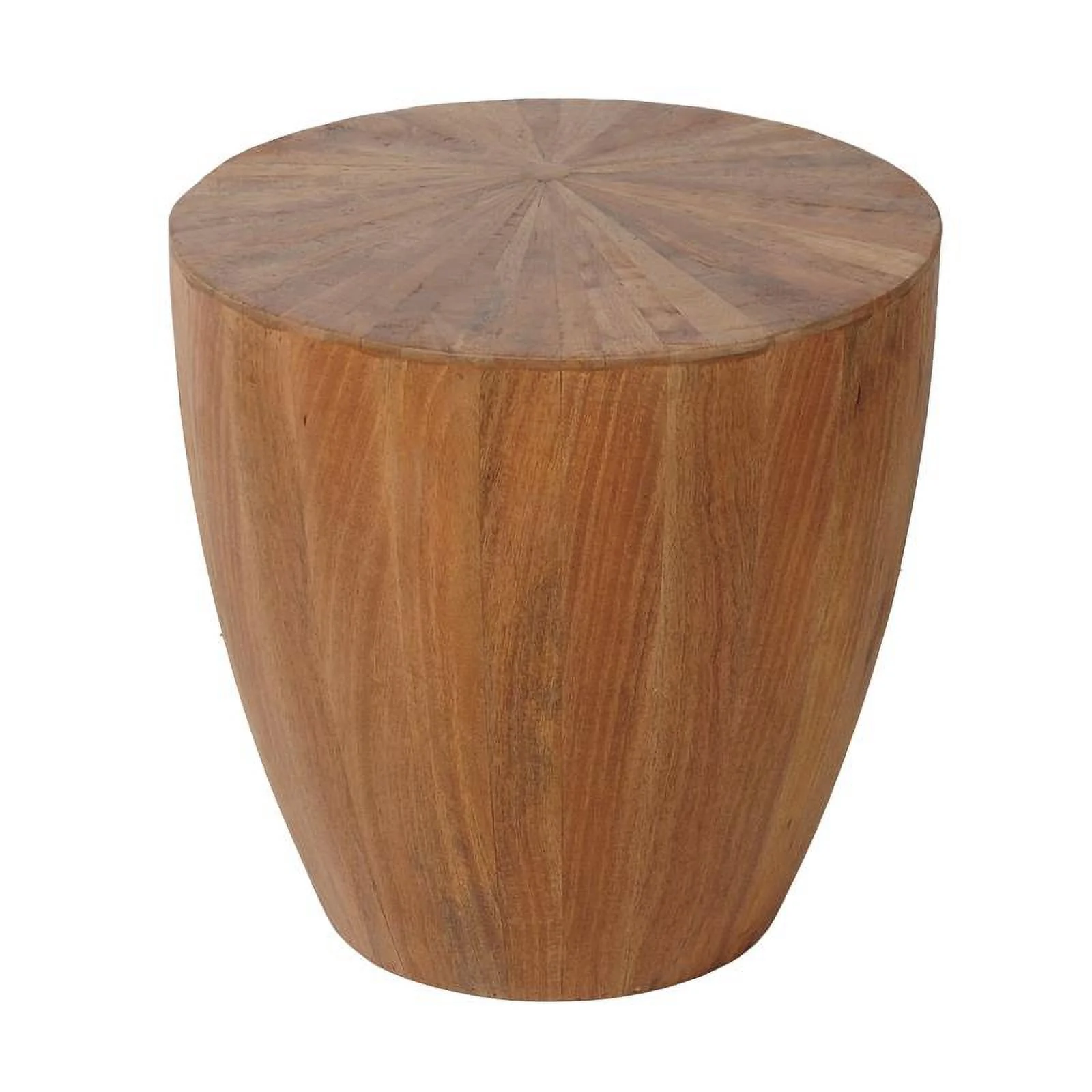 Treasure Trove Del Sol Brown Natural Mango Wood Starburst Design End Table