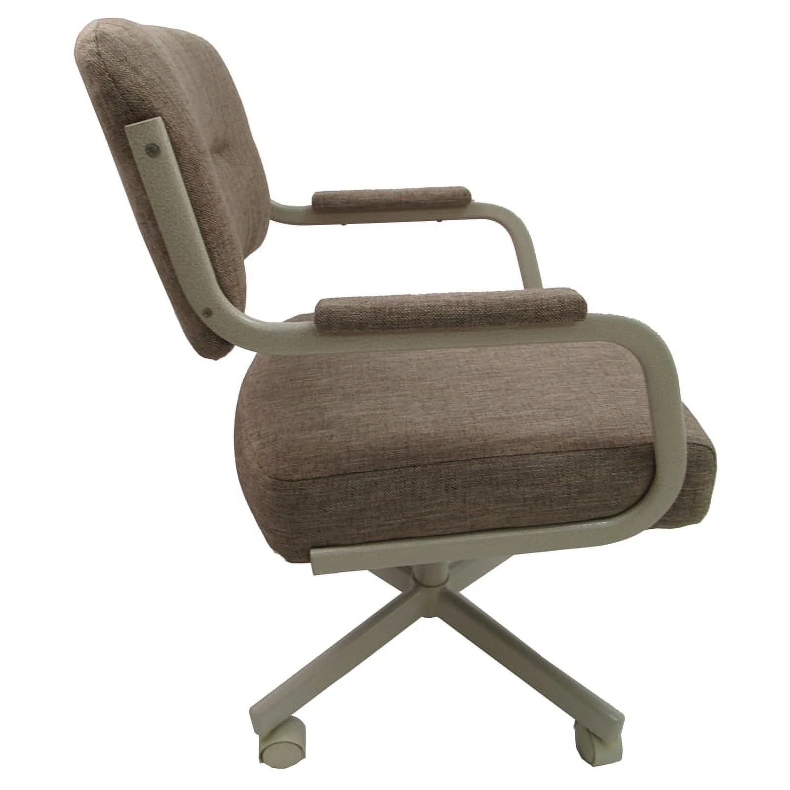 Pemberly Row Modern Set of 4 - Swivel Metal Caster Dining Chairs