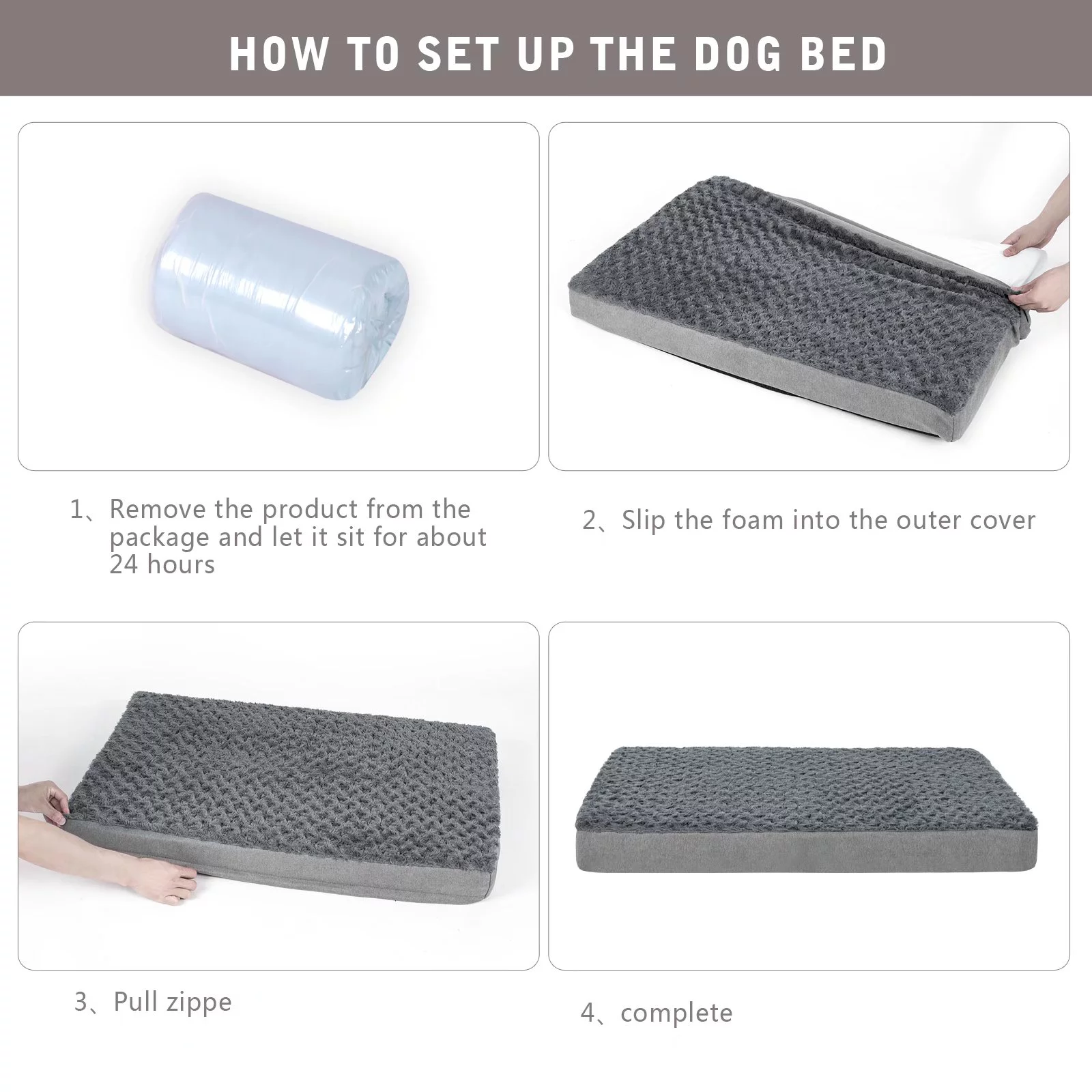 GOHOO PET Orthopedic Memory Foam Dog Bed for Dogs and Cats, Extra Large