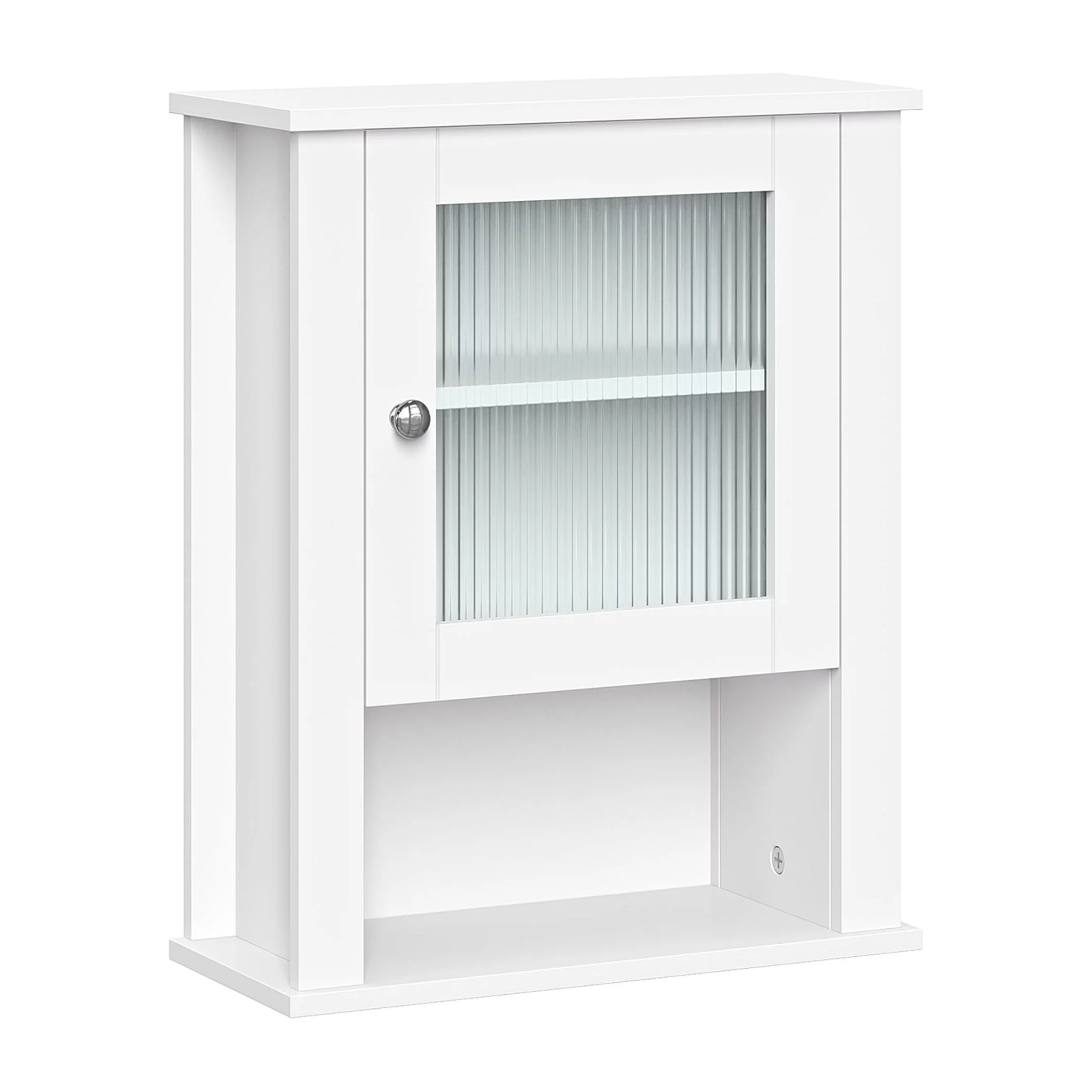 RiverRidge Prescott Single Door Transitional Wood Wall Cabinet in White