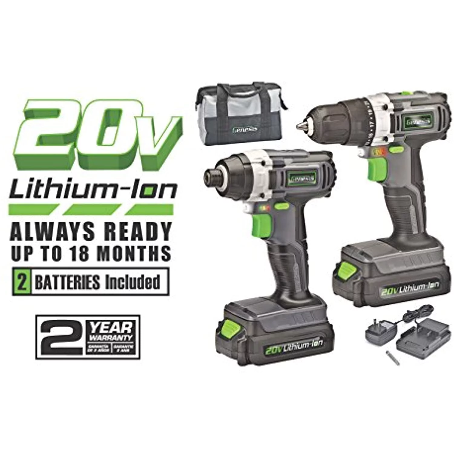Genesis 20-Volt Lithium-Ion Cordless Drill/Impact Driver Combo Kit (2-Tool)