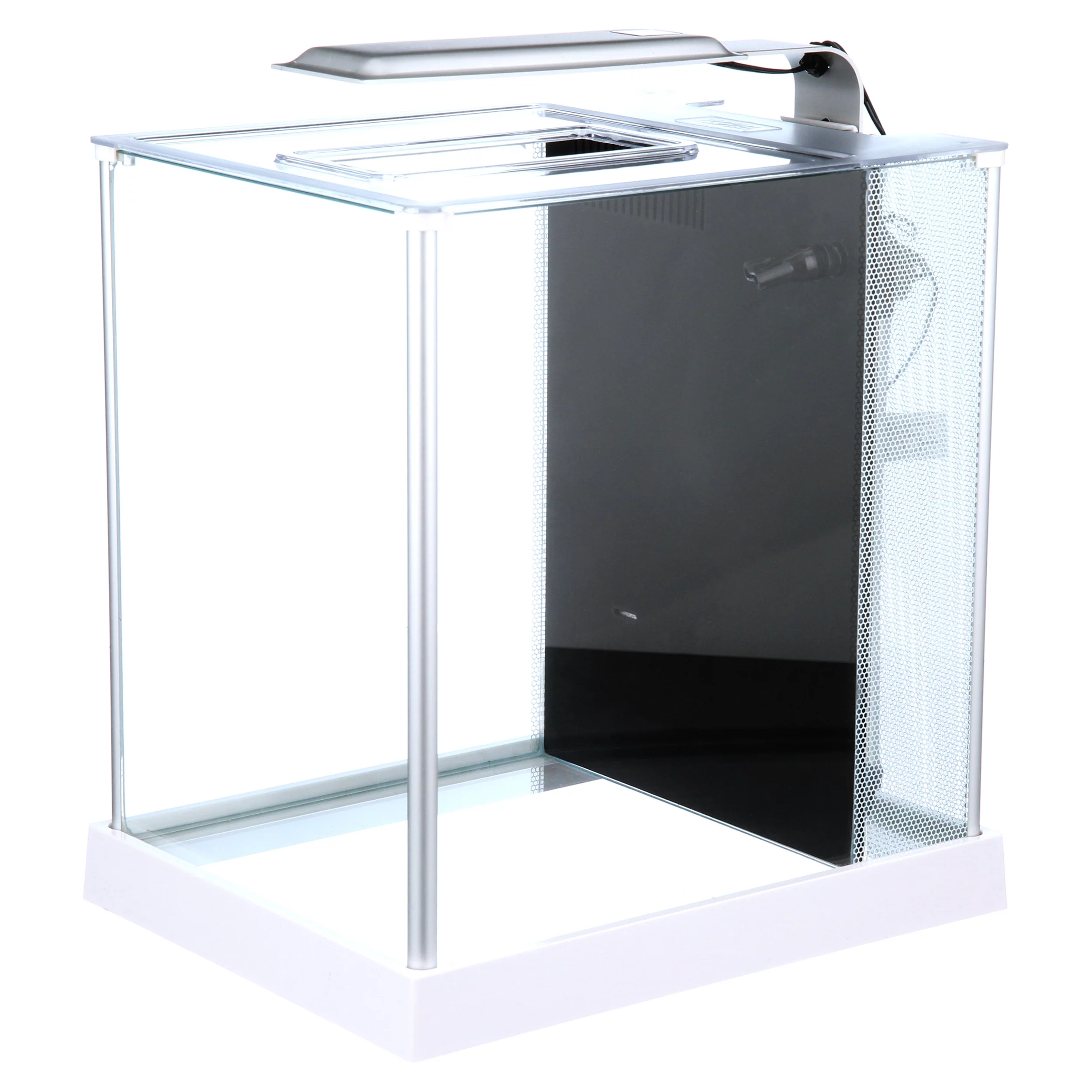 Fluval 2.6-Gallon Spec III Aquarium Starter Kit, White