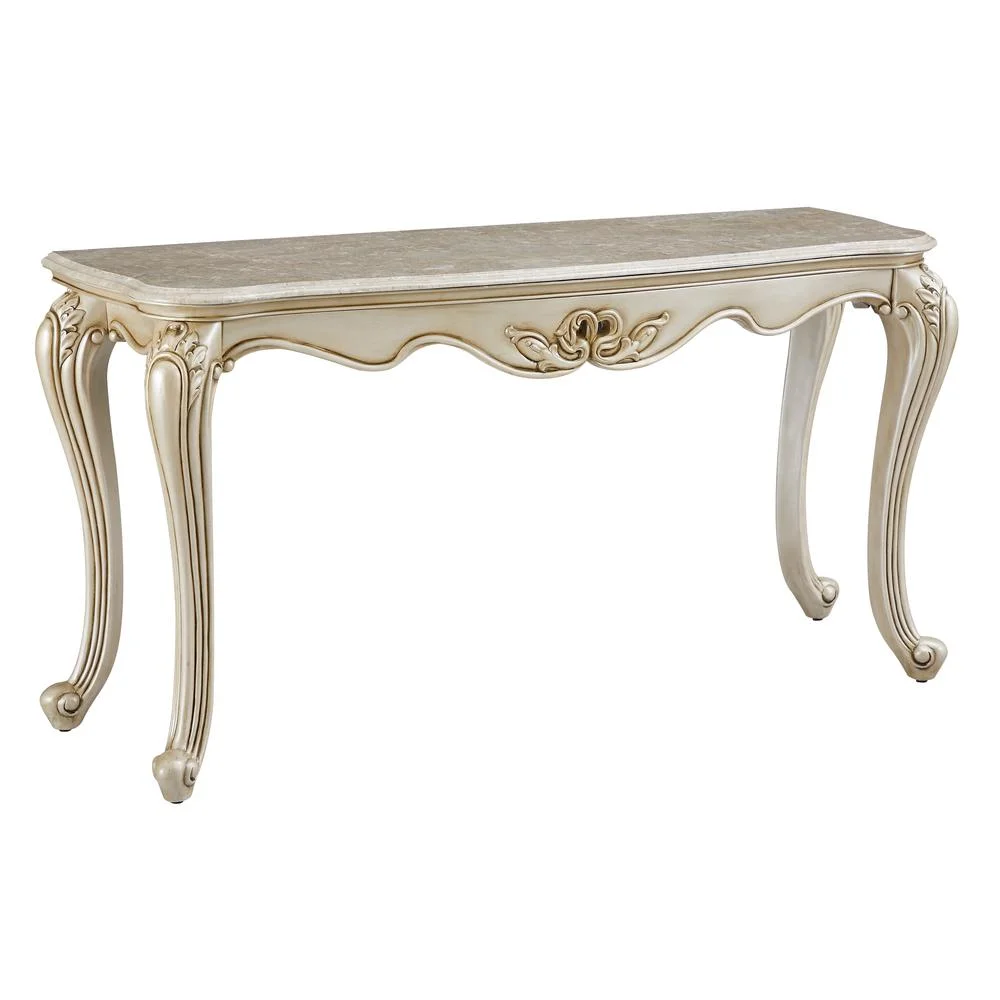New Classic Furniture Monique Rectangular Wood Console Table in Champagne Gold