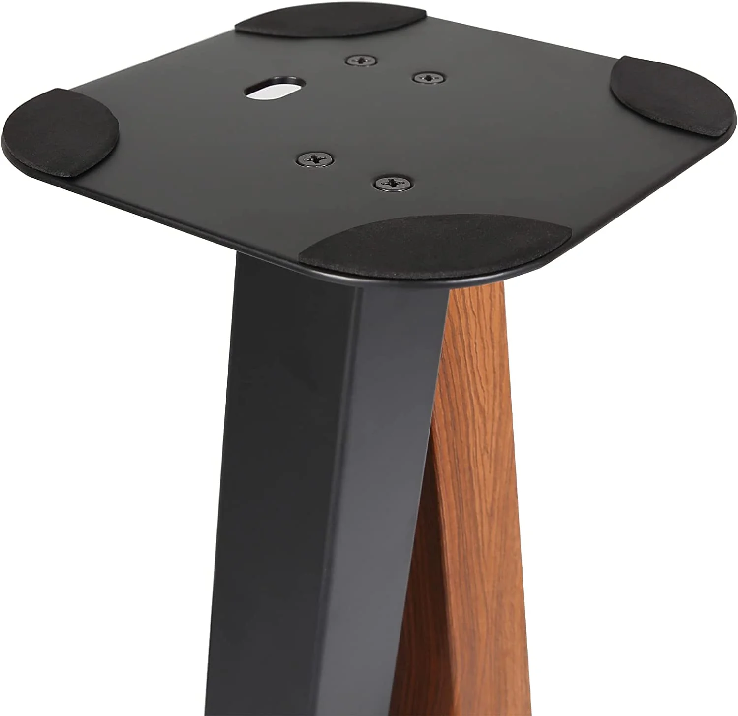 YILAN One Pair Fixed Height Universal Speaker Floor Stands - 600 Series - Cedar Black