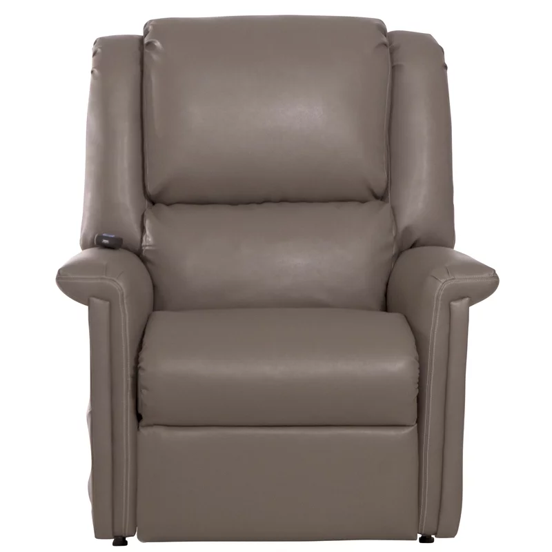 Bowery Hill Power Lift Lay-Flat Recliner with Gray Disinfectable PU Fabric