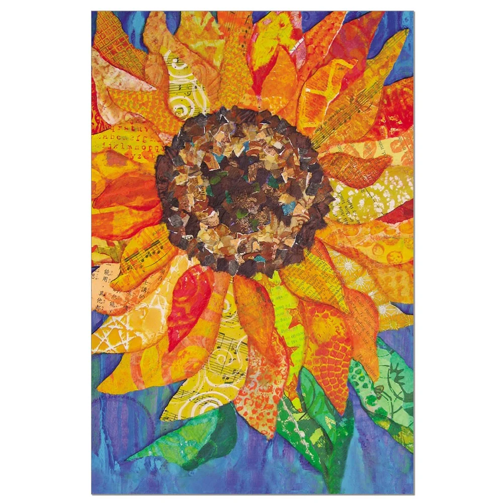Tree-Free Greetings All Occasion Greeting Card 12 Pack, 100% Recycled Paper, 4x6, Vibrant Sunflower (FS56868)