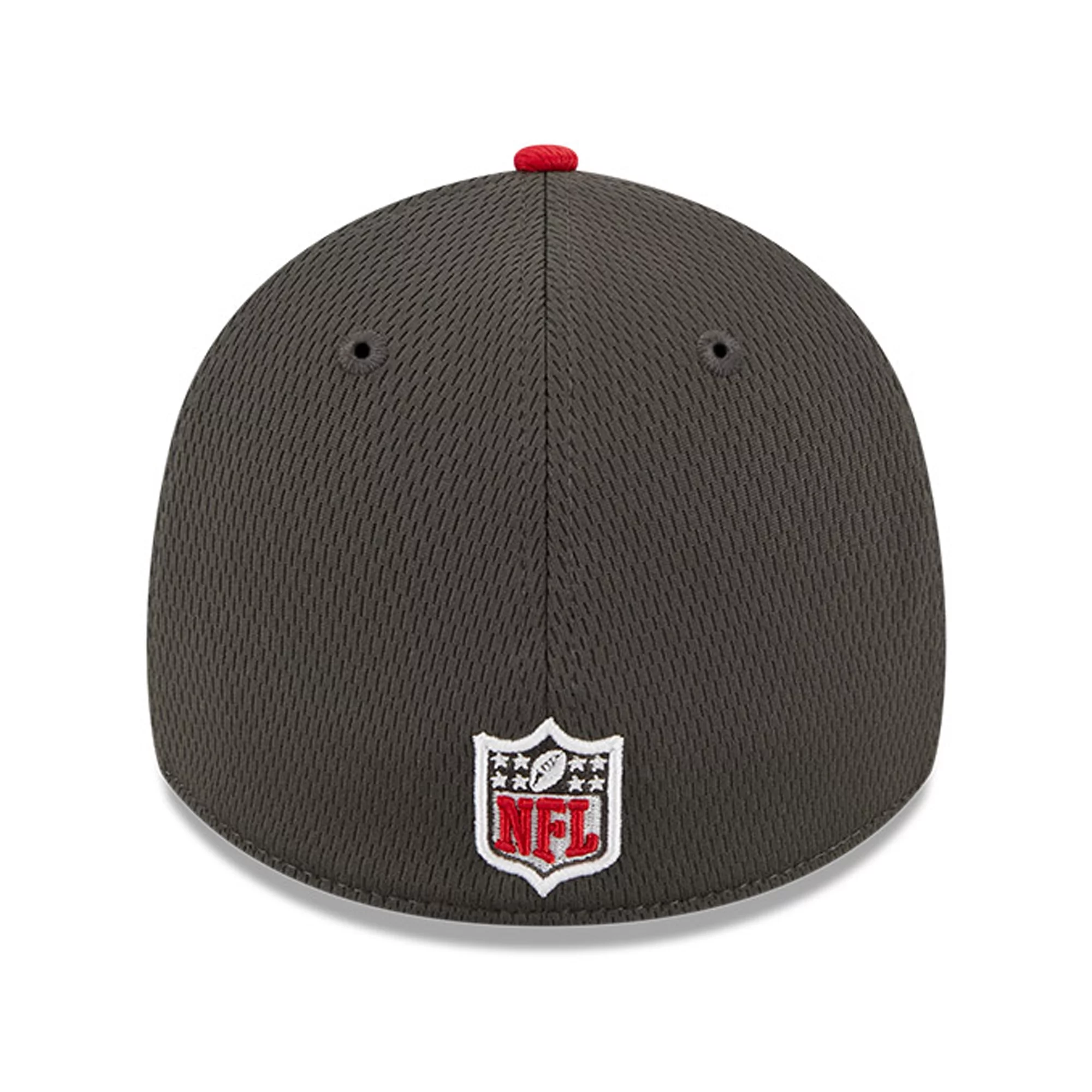 Men's New Era Pewter/Red Tampa Bay Buccaneers 2023 Sideline 39THIRTY Flex Hat