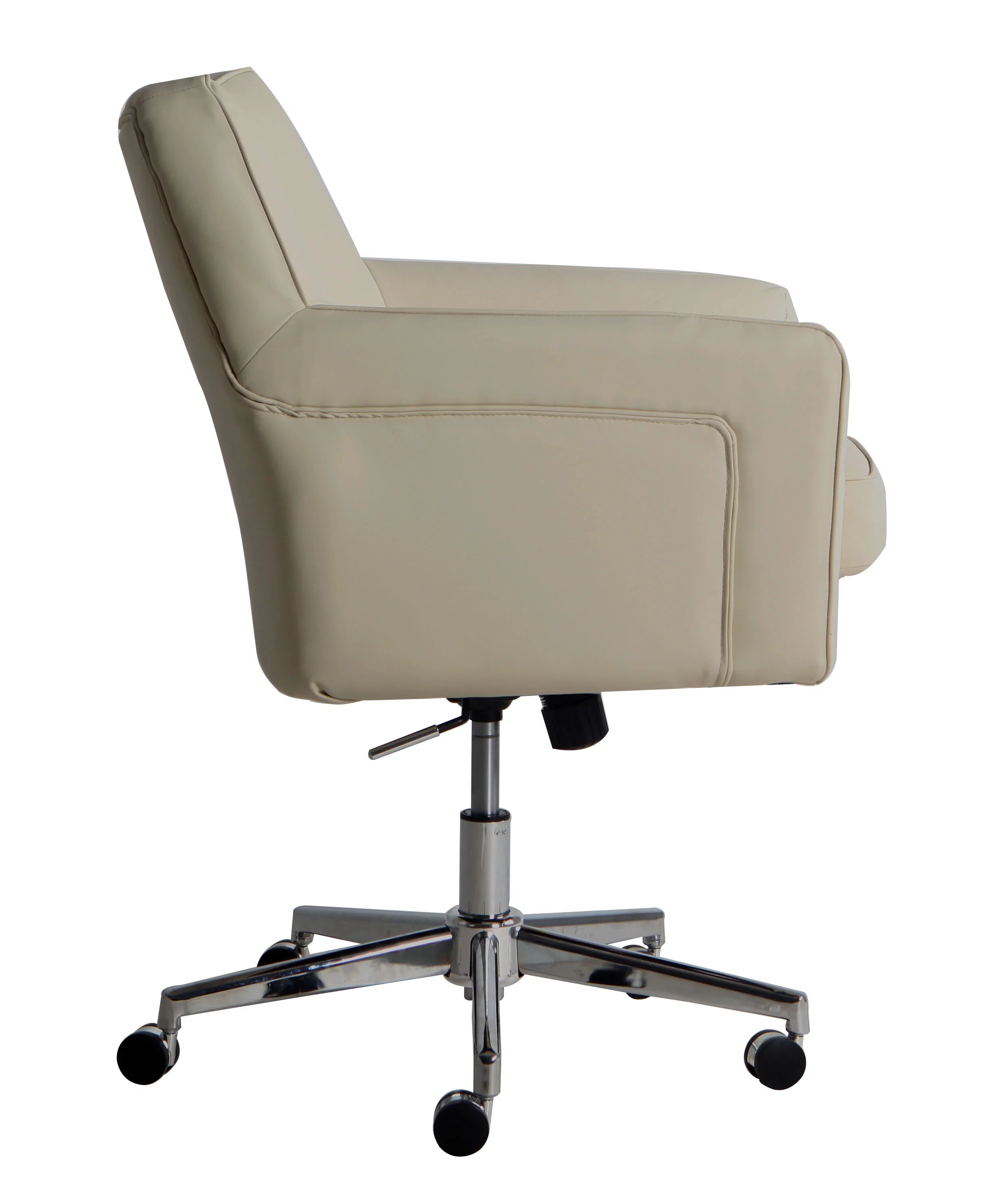 Serta Style Ashland Home Office Chair, Cream Bonded Leather