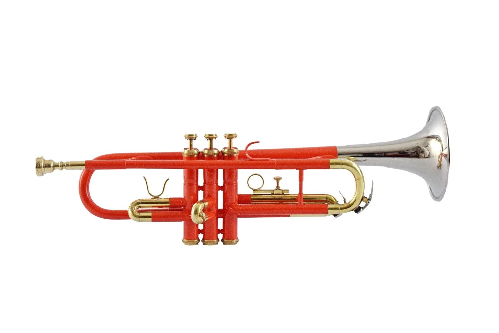 Trumpet Red And Nickel Finish Bb Pitch With Hard Case Bag And Mouthpiece