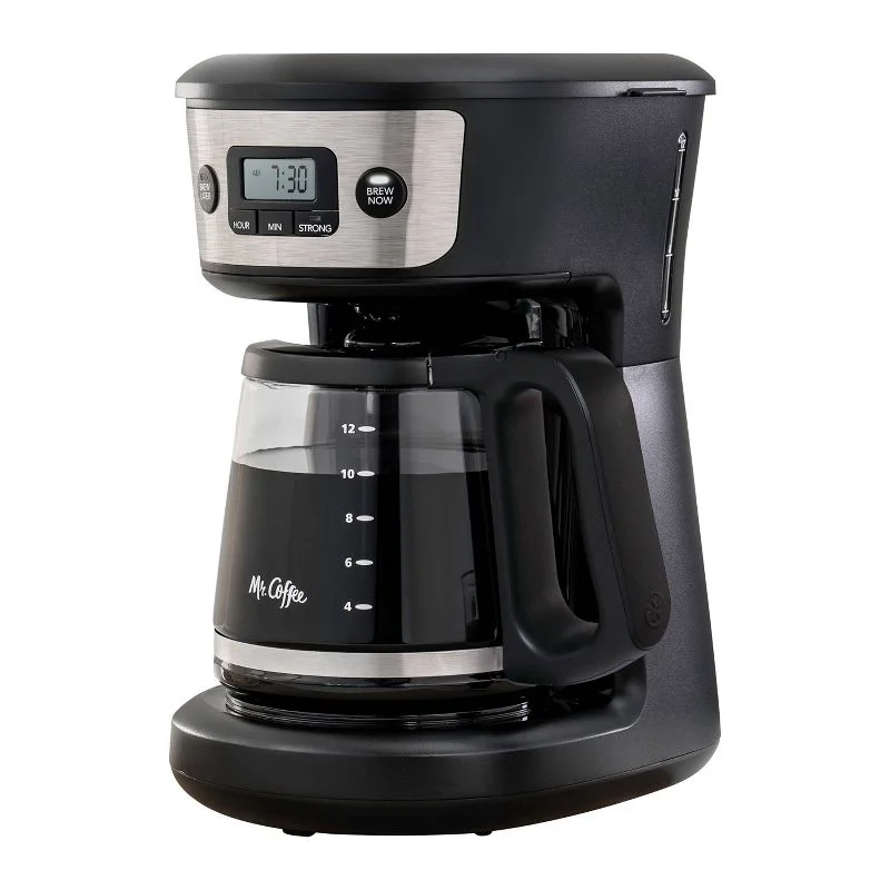 12-Cup Programmable Coffee Maker - Black/Stainless Steel