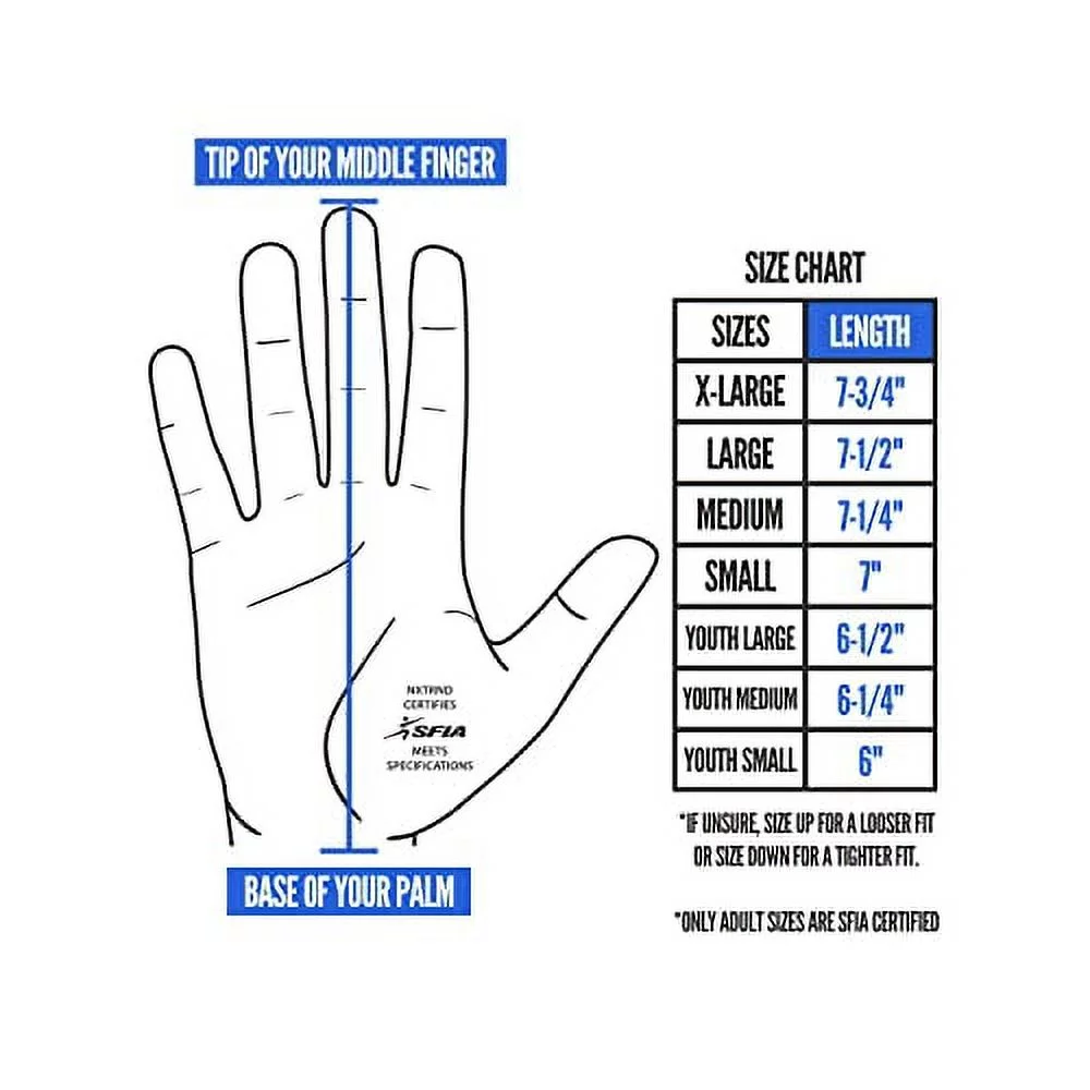 Nxtrnd G1 Pro Football Gloves, Men's & Youth Boys Sticky Receiver Gloves (Black, Small)