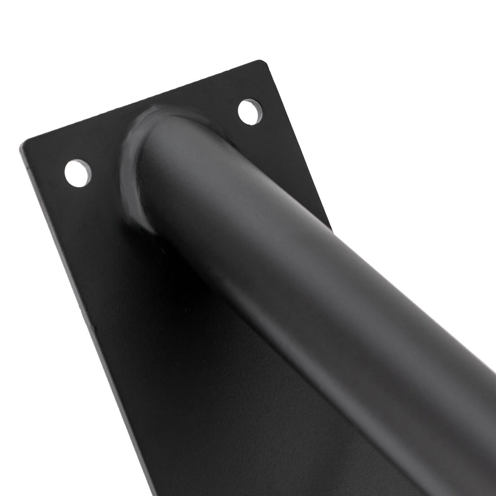 U-Shape Non-Slip Metal Step Stairs - Wall Mounted Pipe Handrails Black