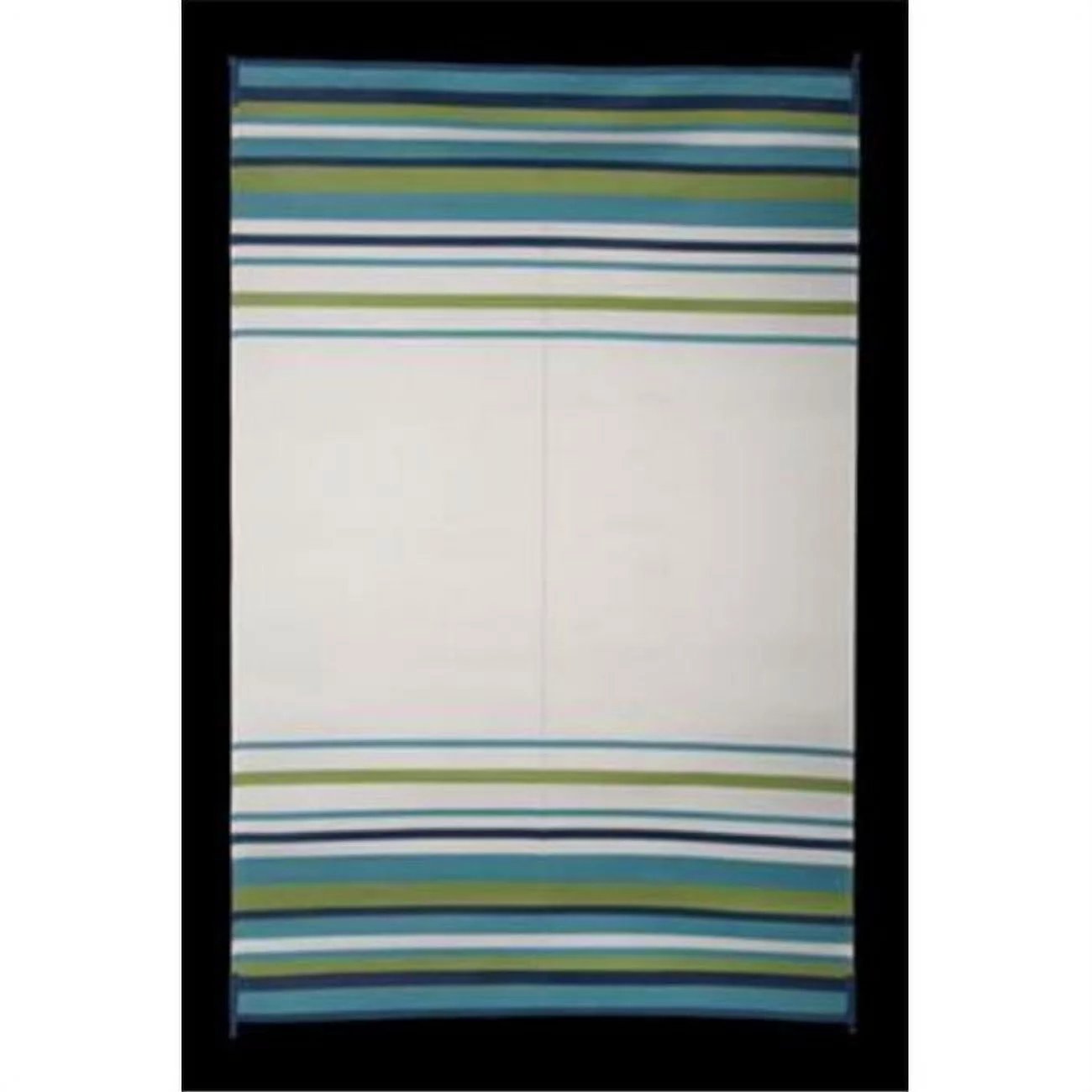 9 x 12 ft. Reversible RV Outdoor Patio Mat, Aqua & Navy